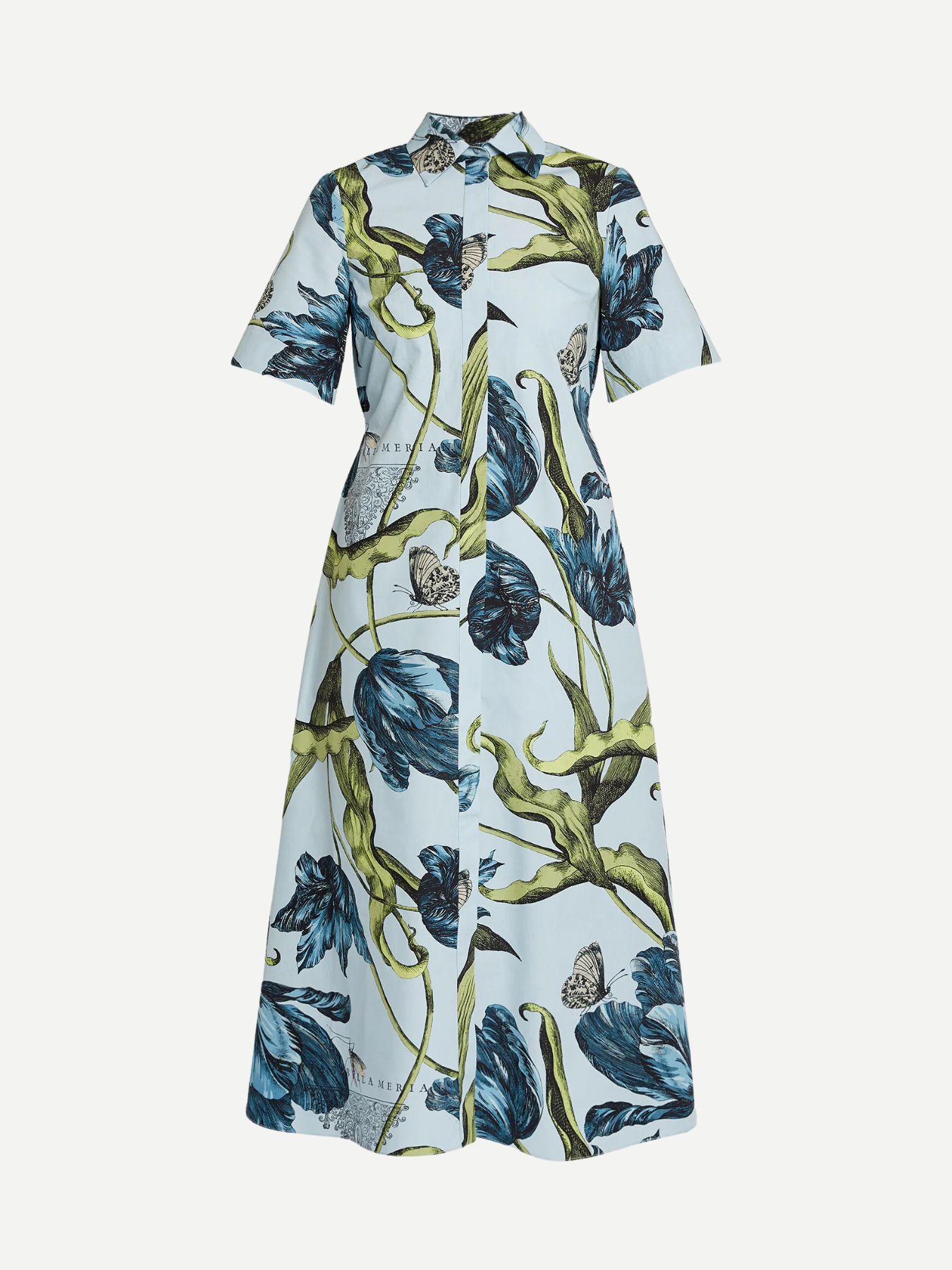 Erdem-Short Sleeve Shirt Dress - Powder Blue-Dresses-Boboli-Vancouver-Canada