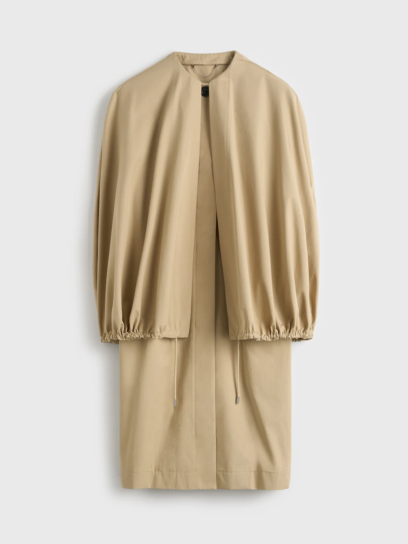 Totême-Detachable Cape Coat - Beige-Coats-Boboli-Vancouver-Canada