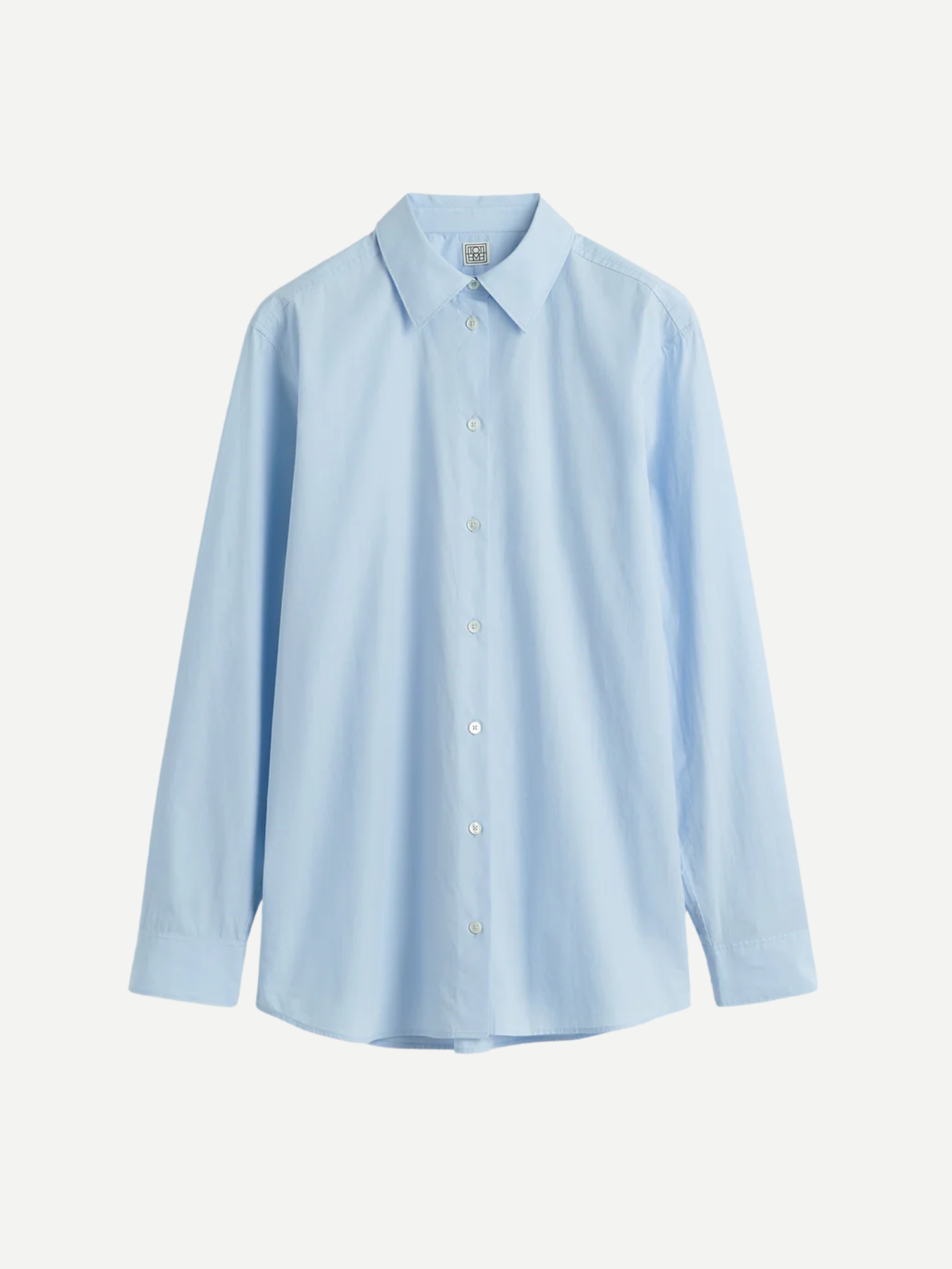 Totême-Classic Tumbled Shirt - Sky-Shirts-Boboli-Vancouver-Canada