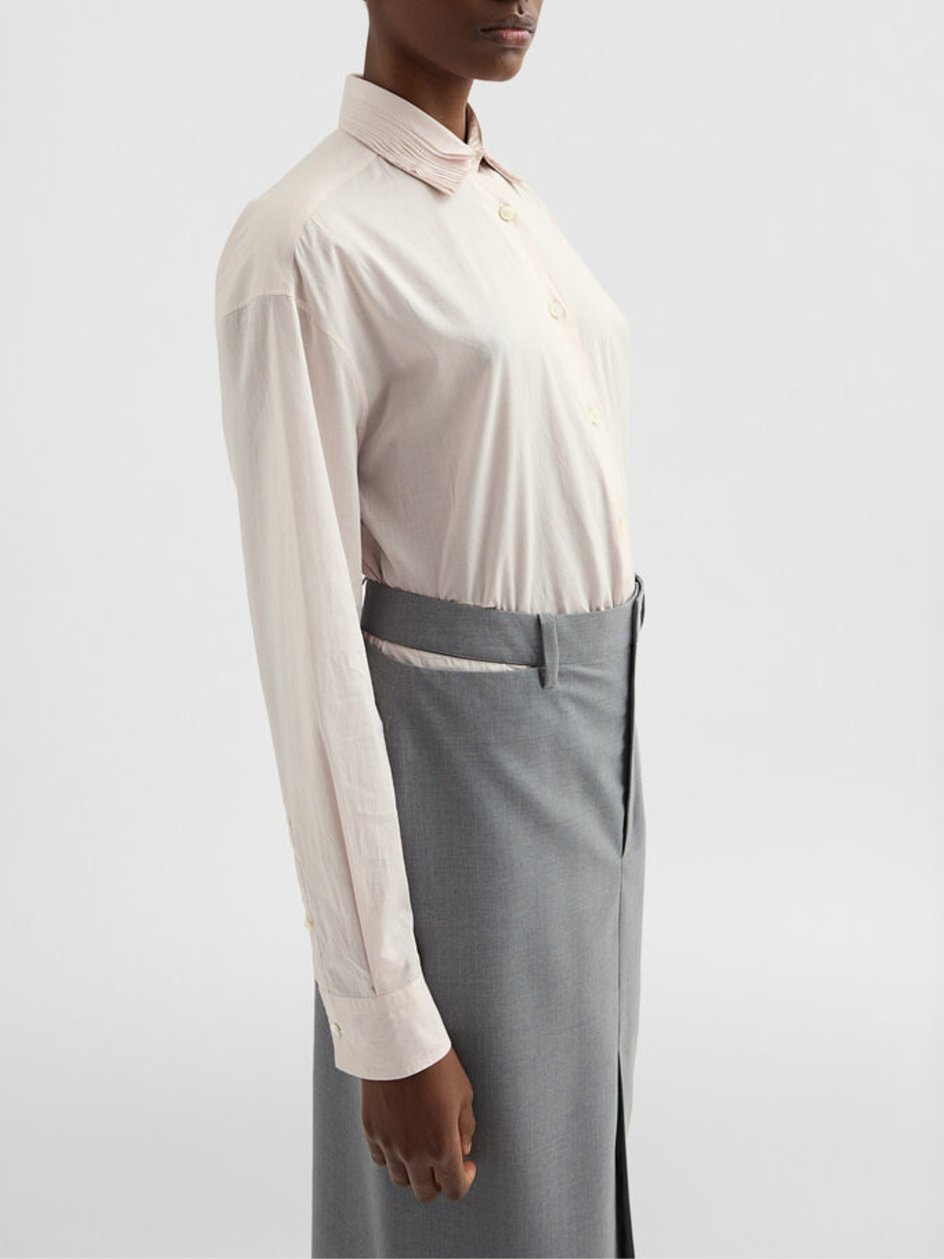 Jil Sander-Soft Cotton Mussola Shirt - Seashell Pink-Shirt-Boboli-Vancouver-Canada