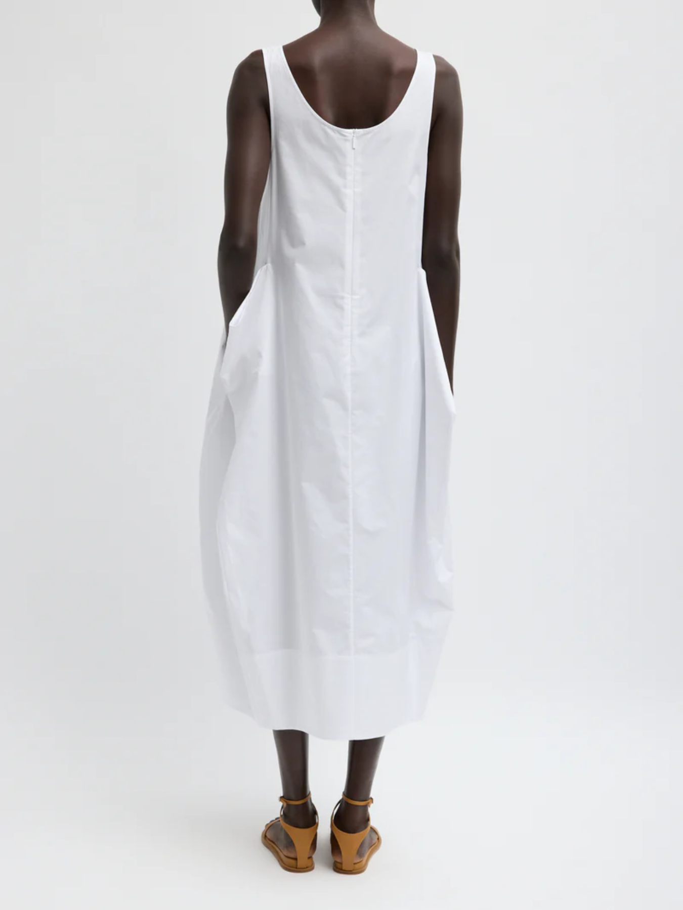 Tibi-Eco Poplin Tank Dress - White-Dresses-Boboli-Vancouver-Canada