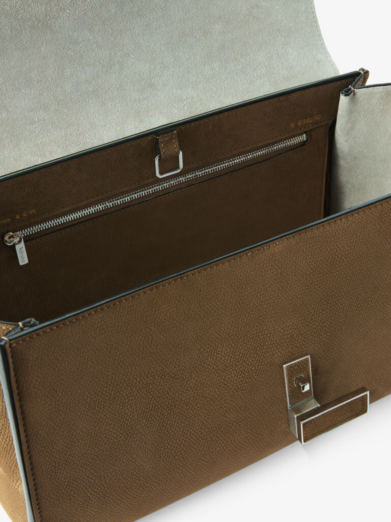 Valextra-Iside Editor Senson Top Handle Medium Bag - Khaki-Bags-Boboli-Vancouver-Canada