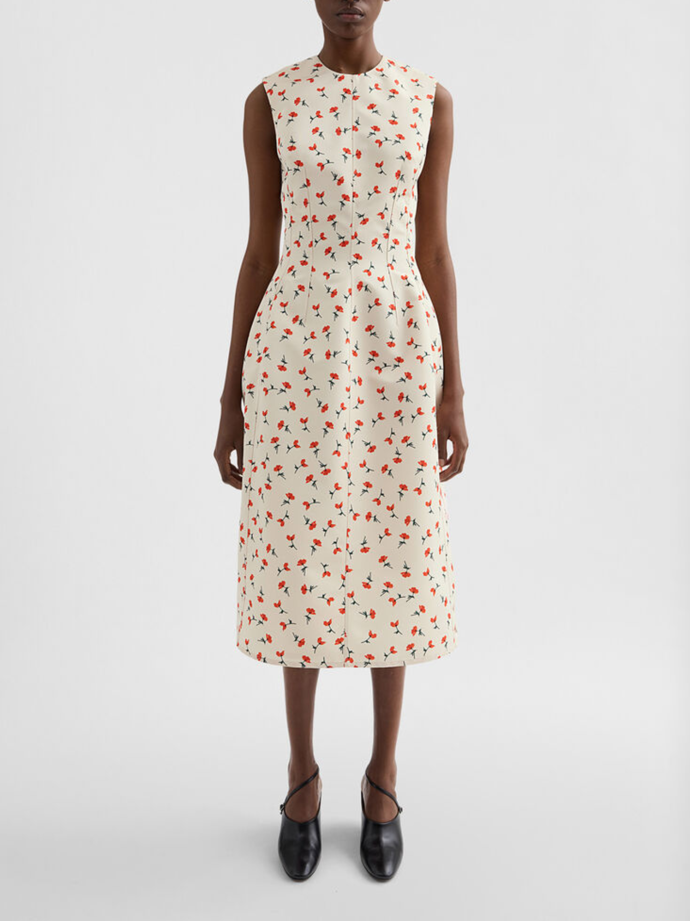 Jil Sander-Mini Dried Flowers Technical Faille Couture Fused Dress - Pink Salt-Dress-Boboli-Vancouver-Canada