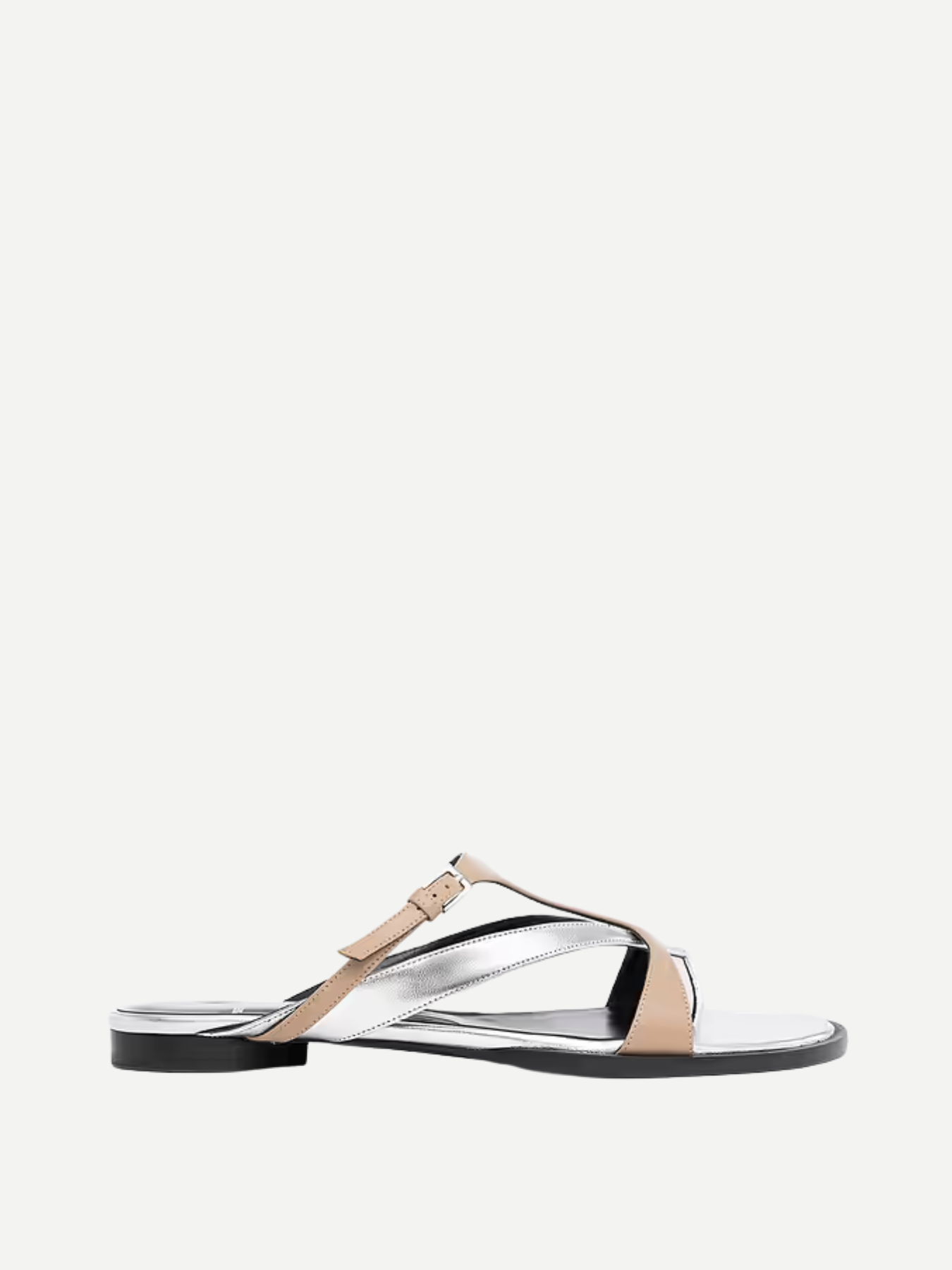 Pierre Hardy-Brasilia Mule - Silver/Taupe-Shoes-Boboli-Vancouver-Canada