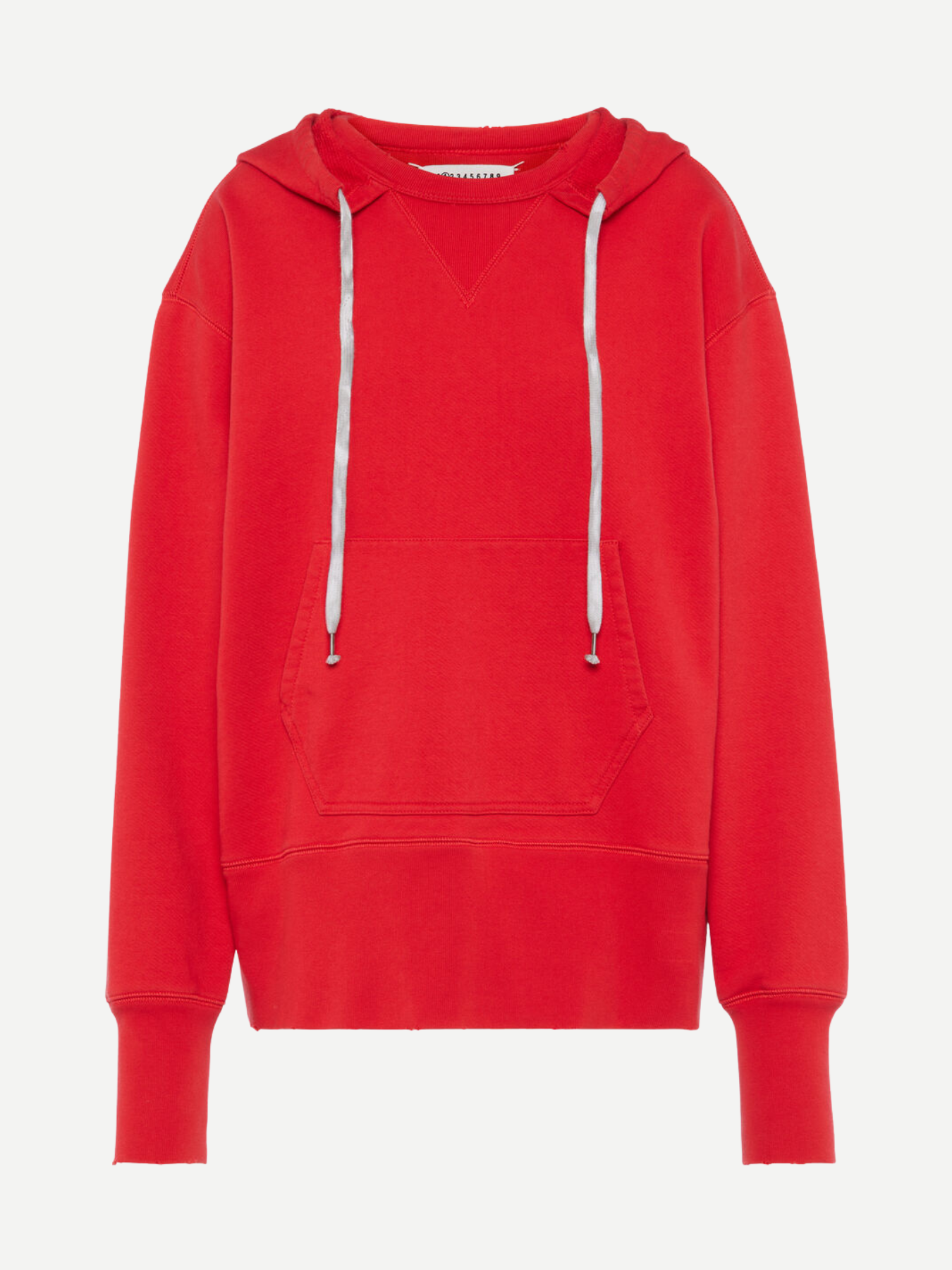 Maison Margiela-Cotton hooded Sweatshirt - Russian Red-Shirts-Boboli-Vancouver-Canada