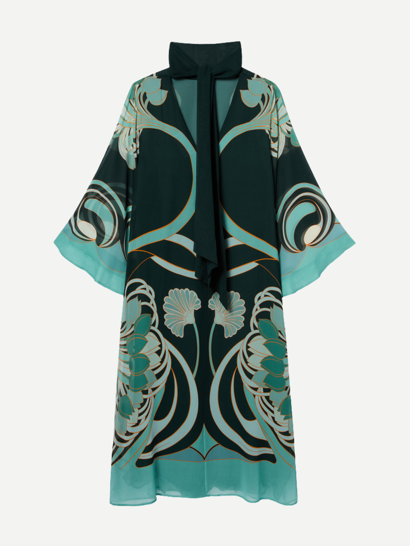 La DoubleJ-Midi Magnifico Dress Placée - Dark Green-Dresses-Boboli-Vancouver-Canada