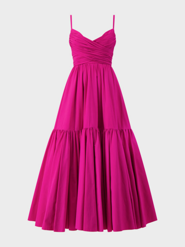 Giambattista Valli-Popeline Dress - Fuchsia-Dresses-EU 40-Boboli-Vancouver-Canada