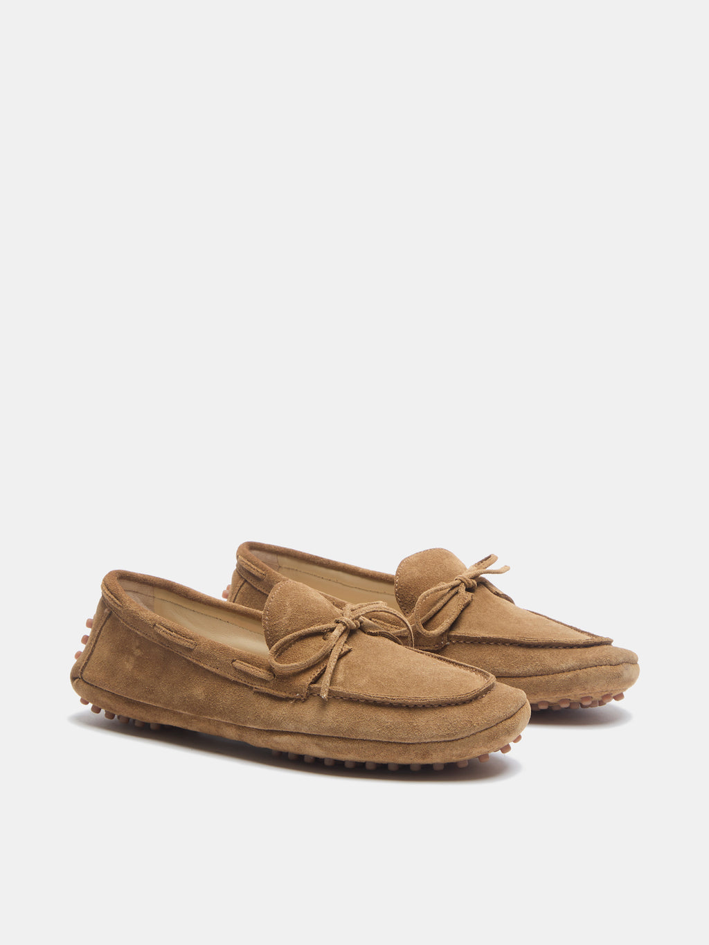 Le Monde Beryl-Driver Moccasin Calf Suede - Taupe-Shoes-Boboli-Vancouver-Canada