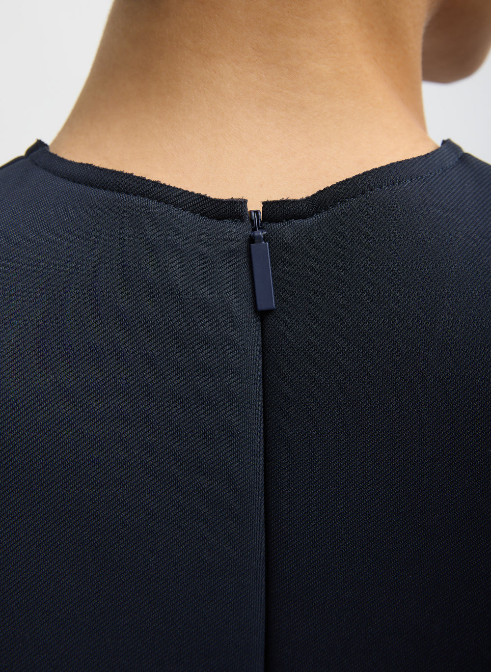 Tibi-Bonded Twill Sleeveless Sculpted Dress - Navy-Dresses-Boboli-Vancouver-Canada