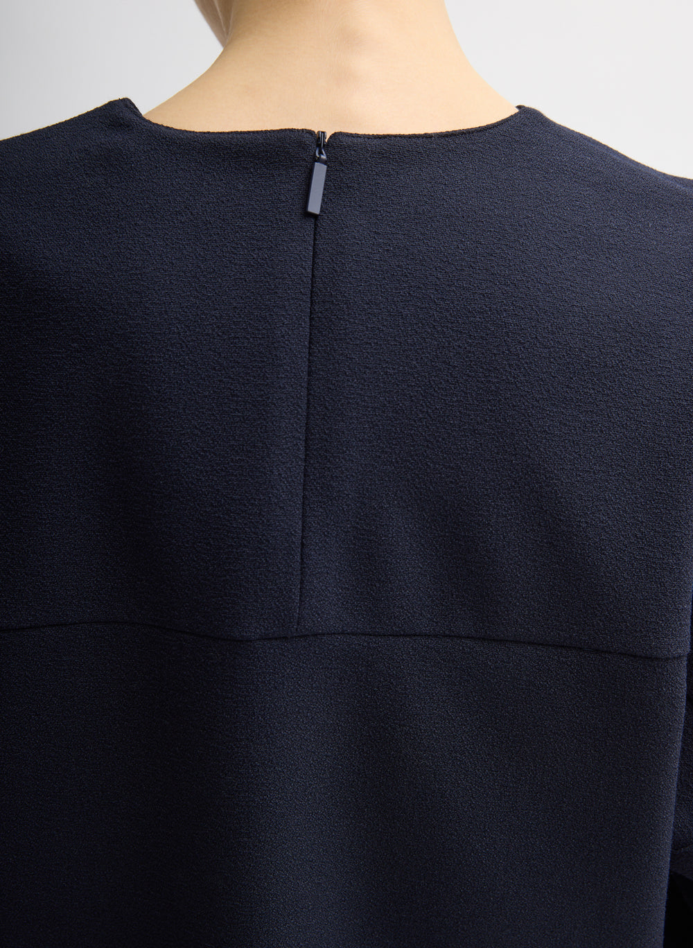 Tibi-Mica Crepe V-Neck Top - Midnight Navy-Tops-Boboli-Vancouver-Canada