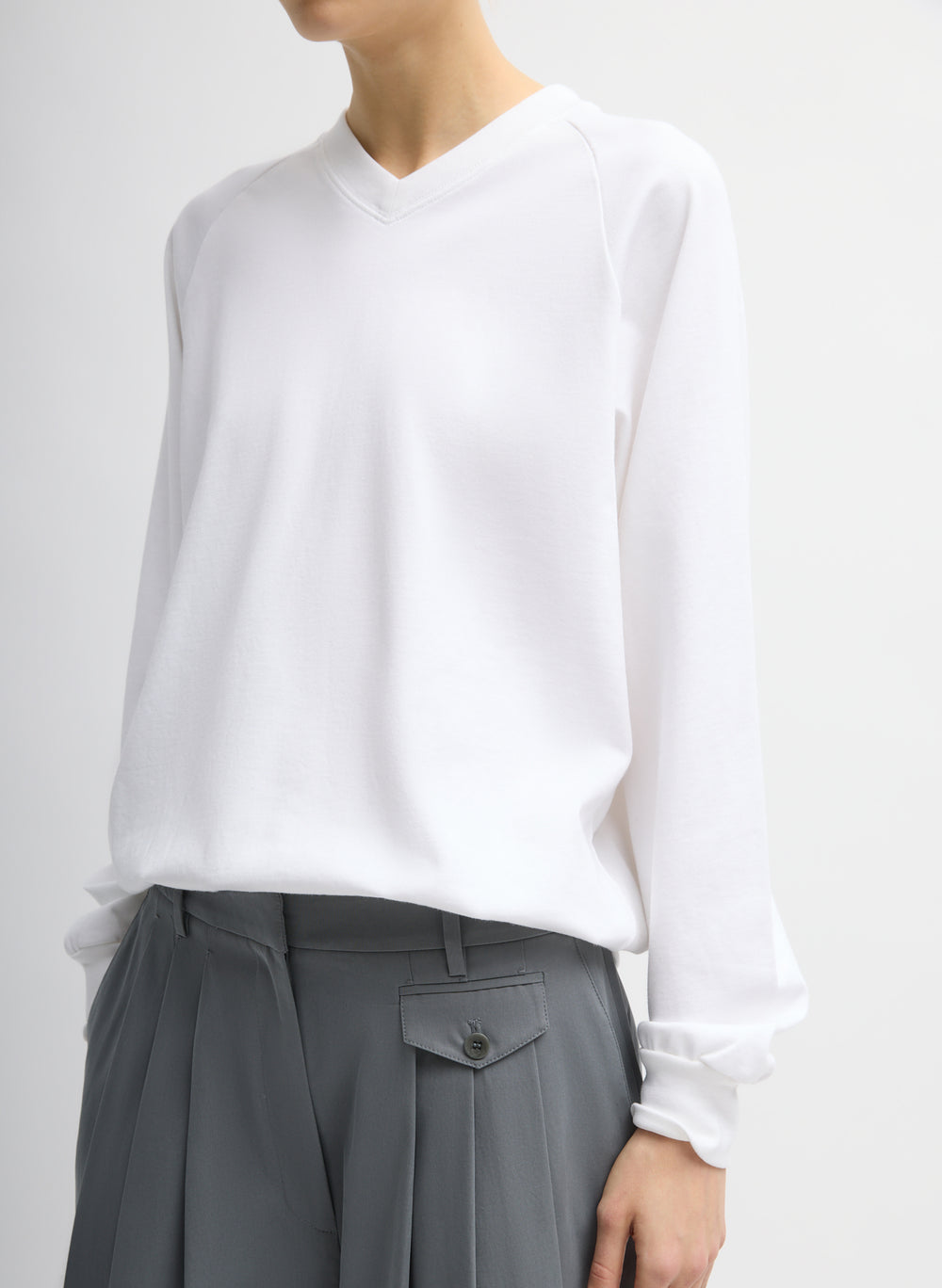 Tibi-Perfect T Vintage Sweatshirt - White-Sweaters-Boboli-Vancouver-Canada