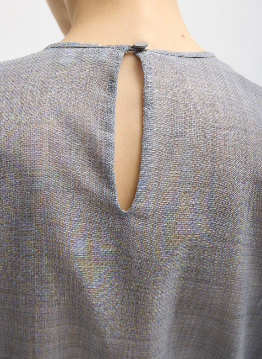 Tibi-Sheer Wool Gauze Easy T - Heather Grey-Shirts-Boboli-Vancouver-Canada