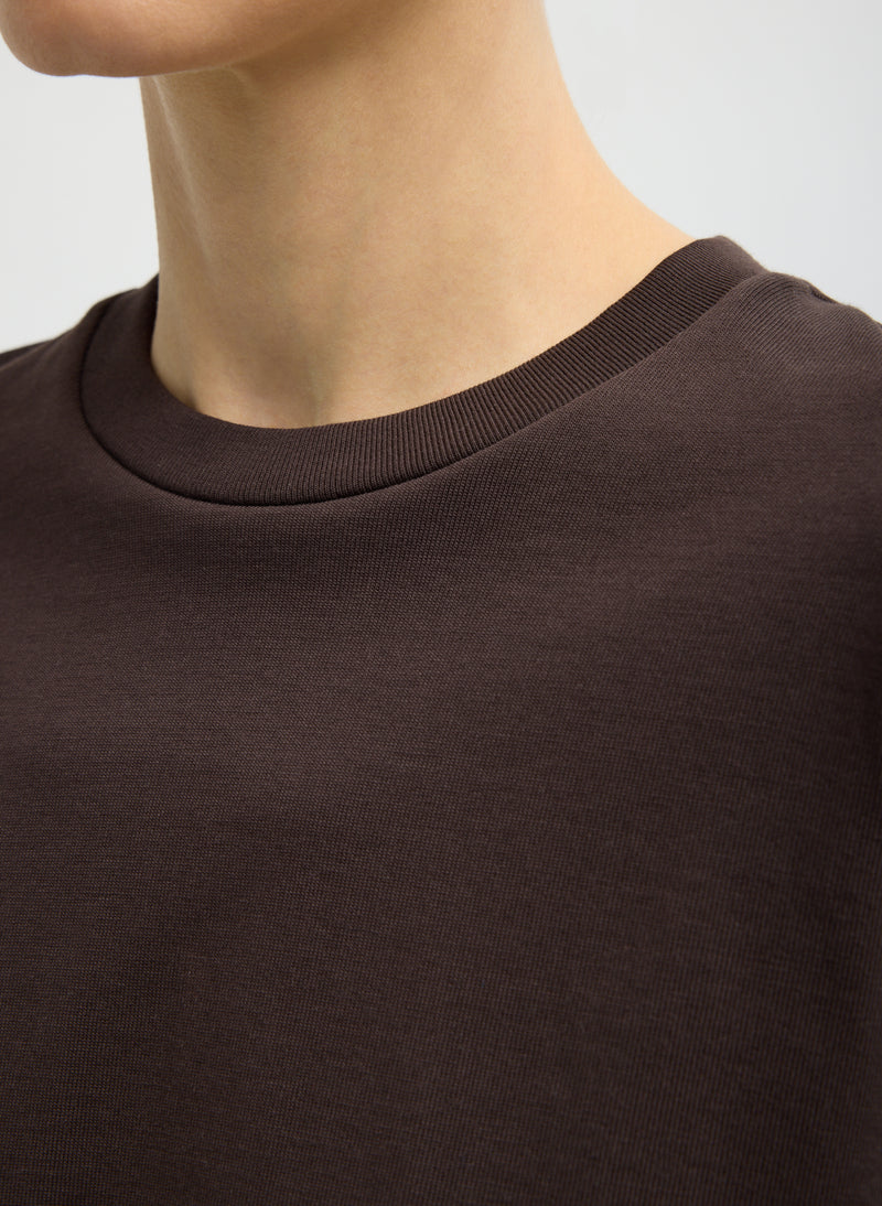 Tibi-Perfect T Unisex Double Layer Long Sleeve - Brown-T-Shirts-Boboli-Vancouver-Canada