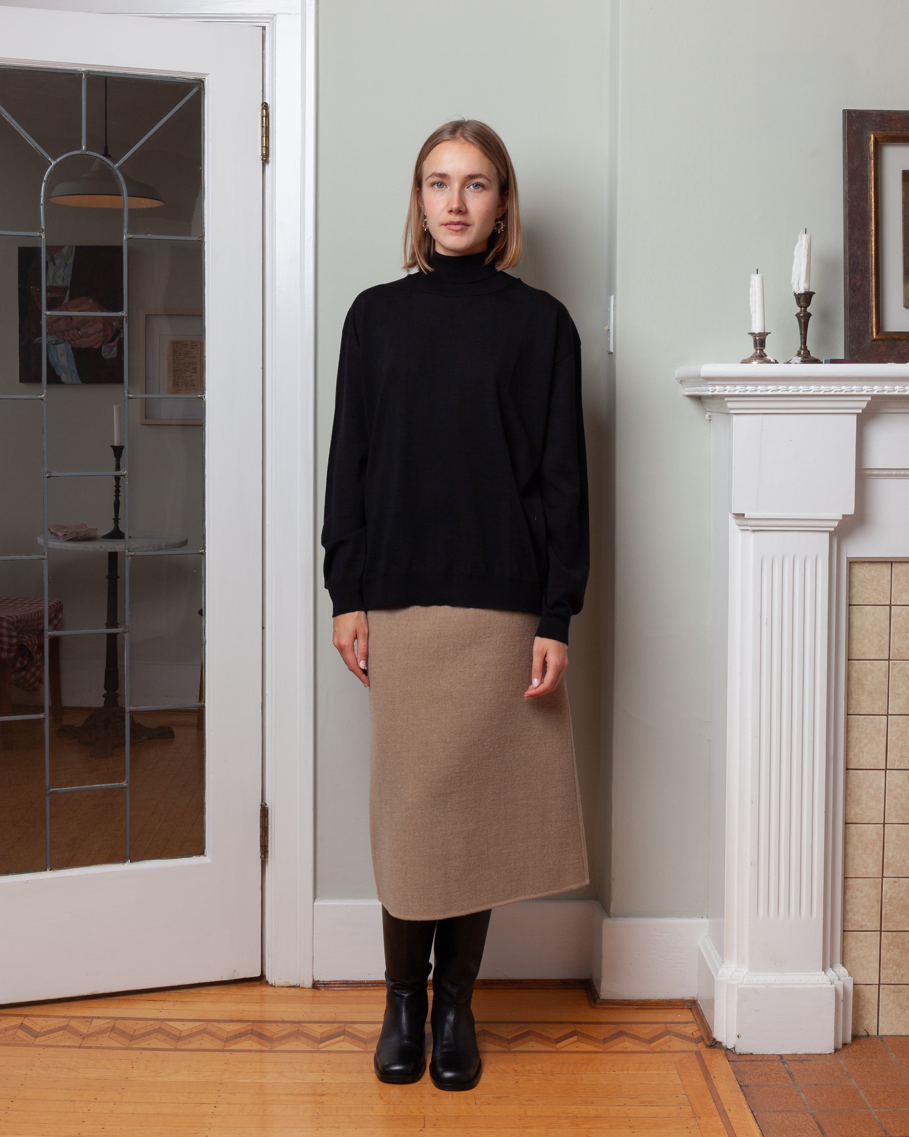 Maffei High Neck Pullover - Black