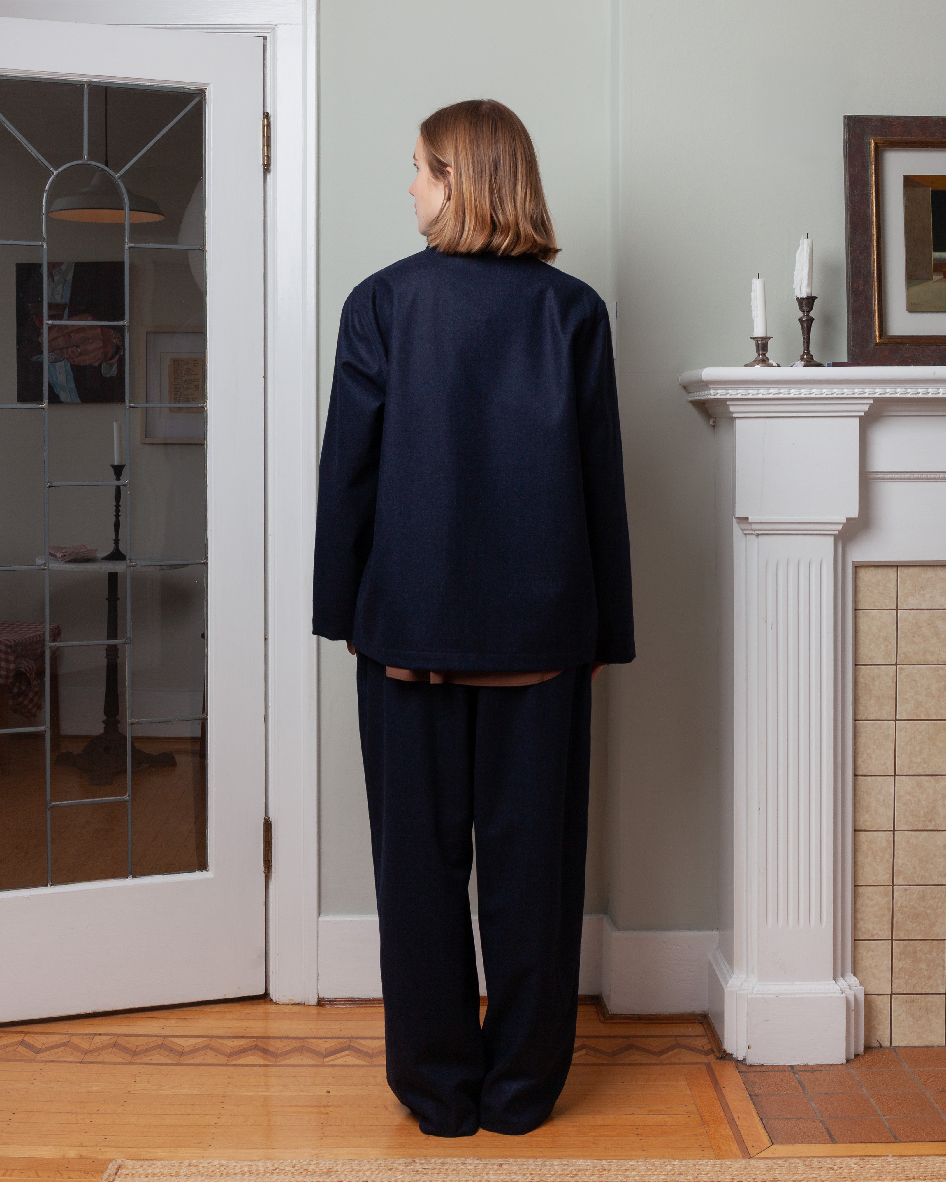 Cimabue Jacket w/Pockets - Indigo Melange