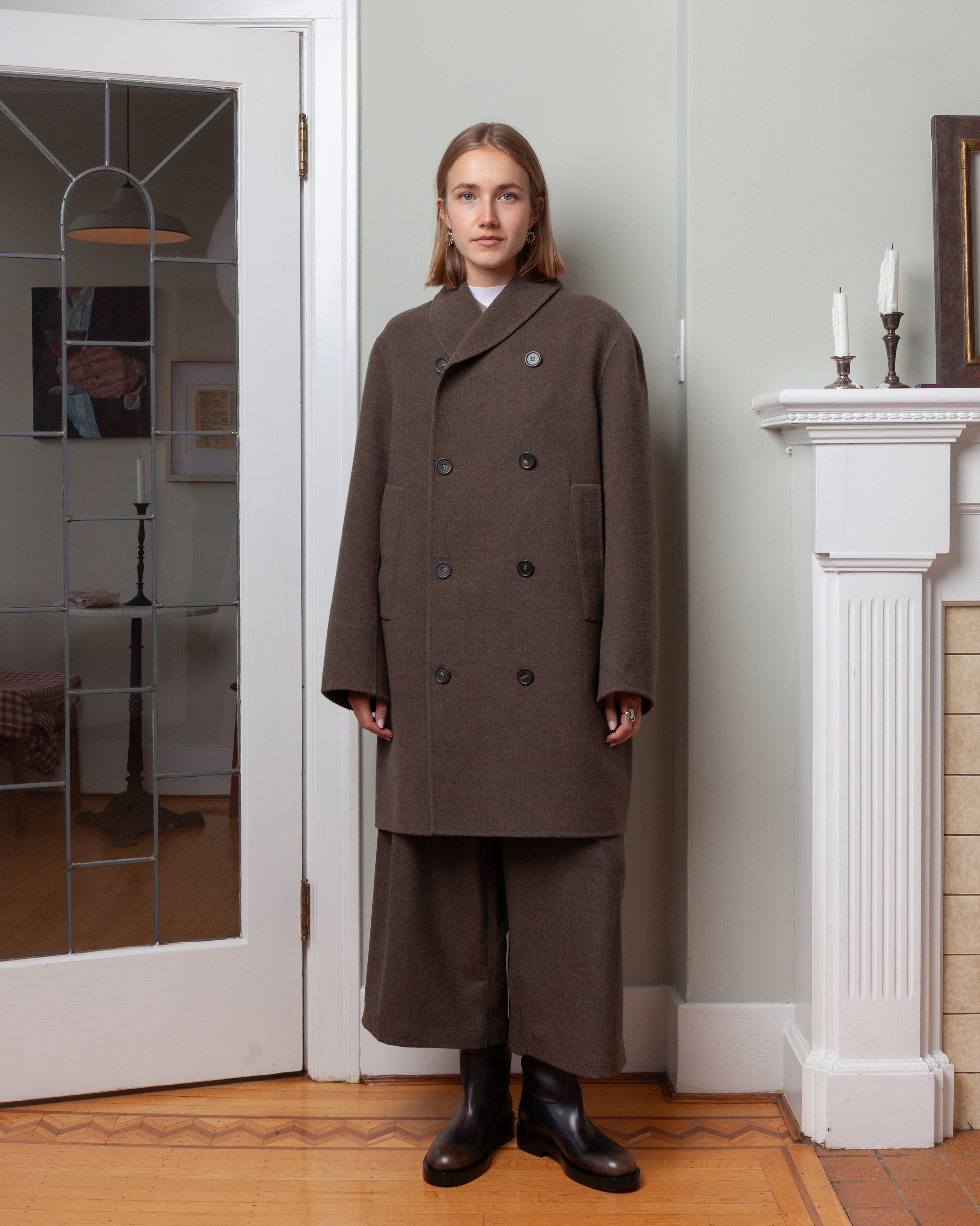 Cross Caban w/Shawl Collar - Mink