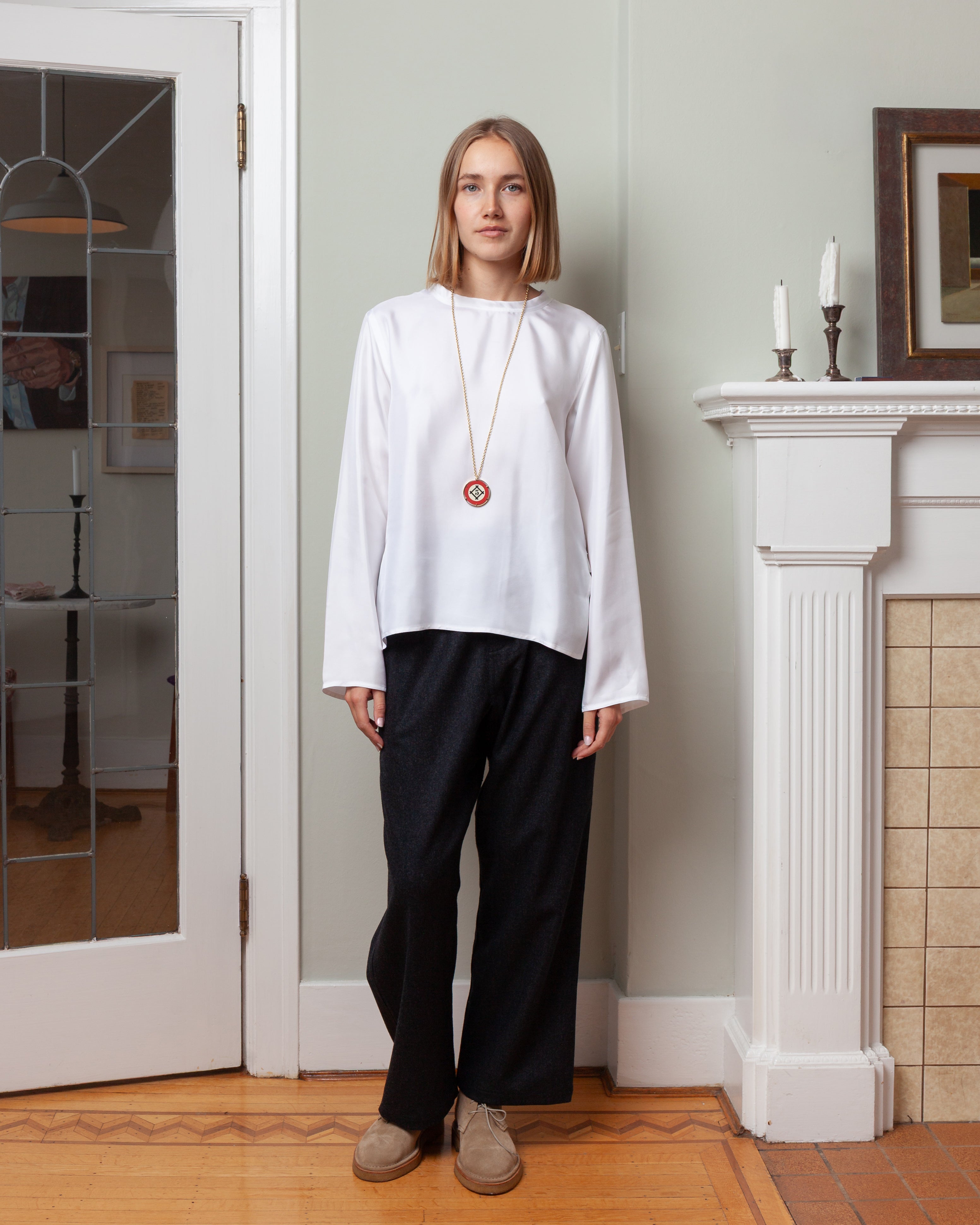 Pinot Relaxed Low Crotch Pant - Anthracite Melange