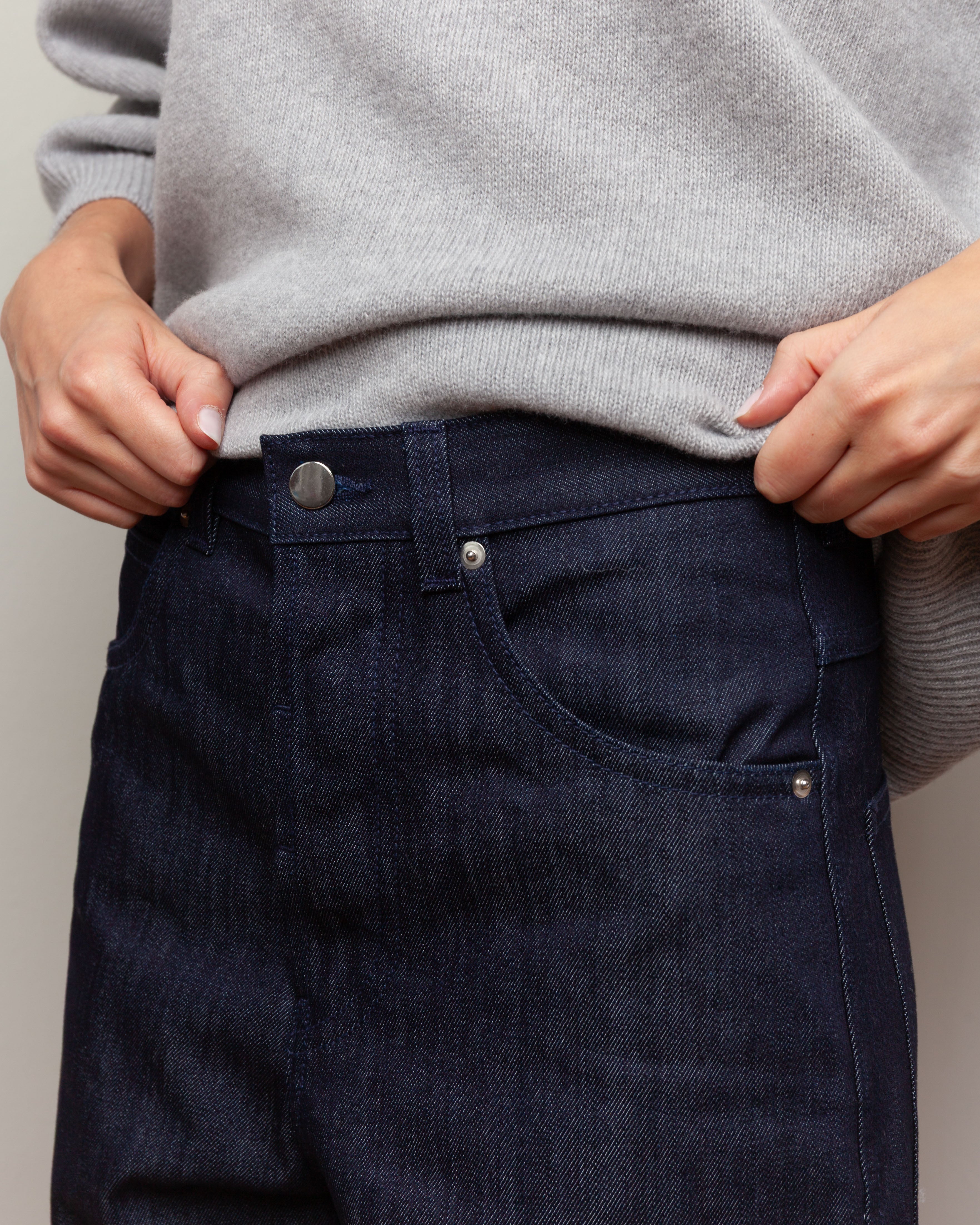 Peggy Baggy Fit 5 Pockets Jeans - Raw Blue