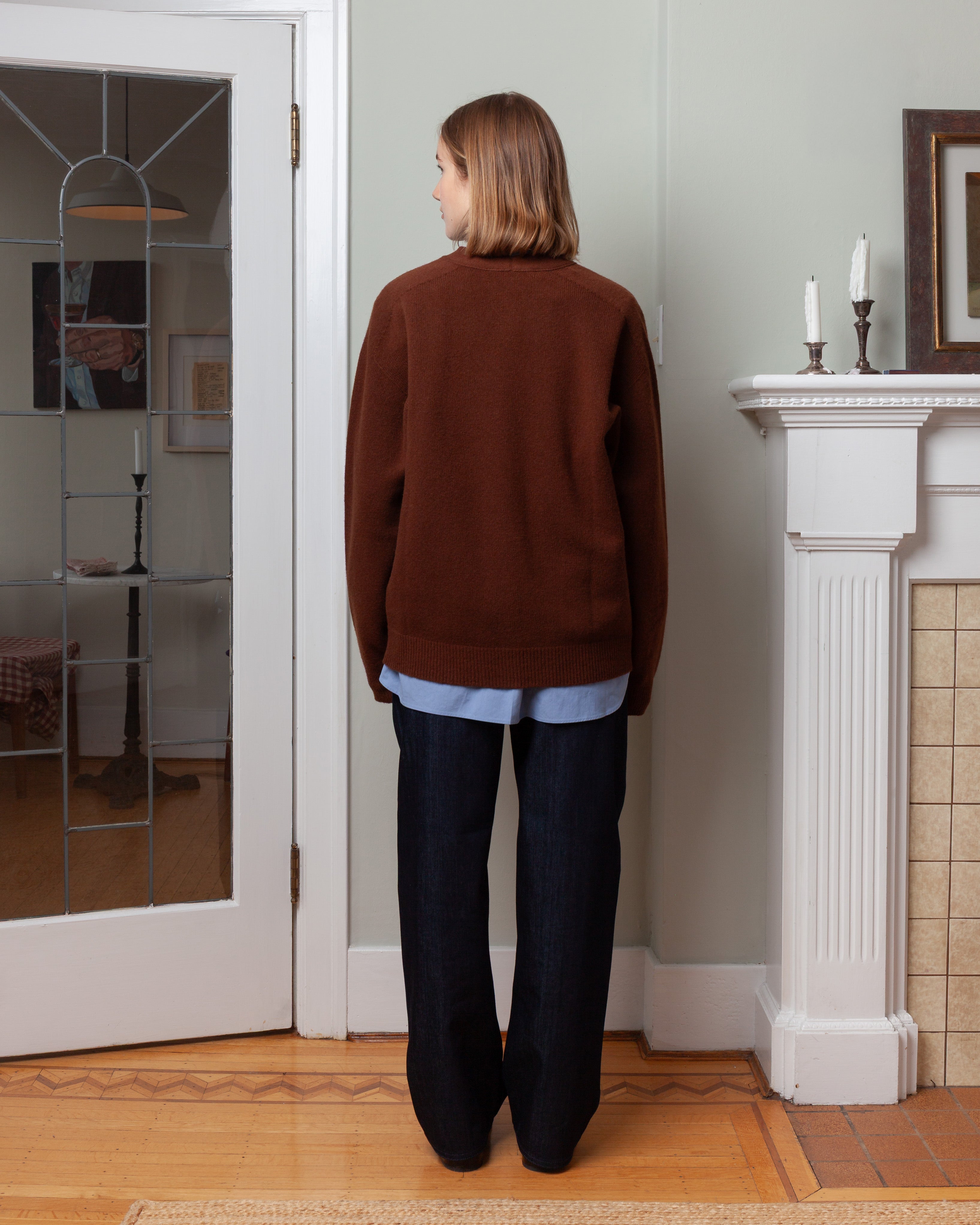 Mabuse Seamless V-Neck Cardigan - Chestnut