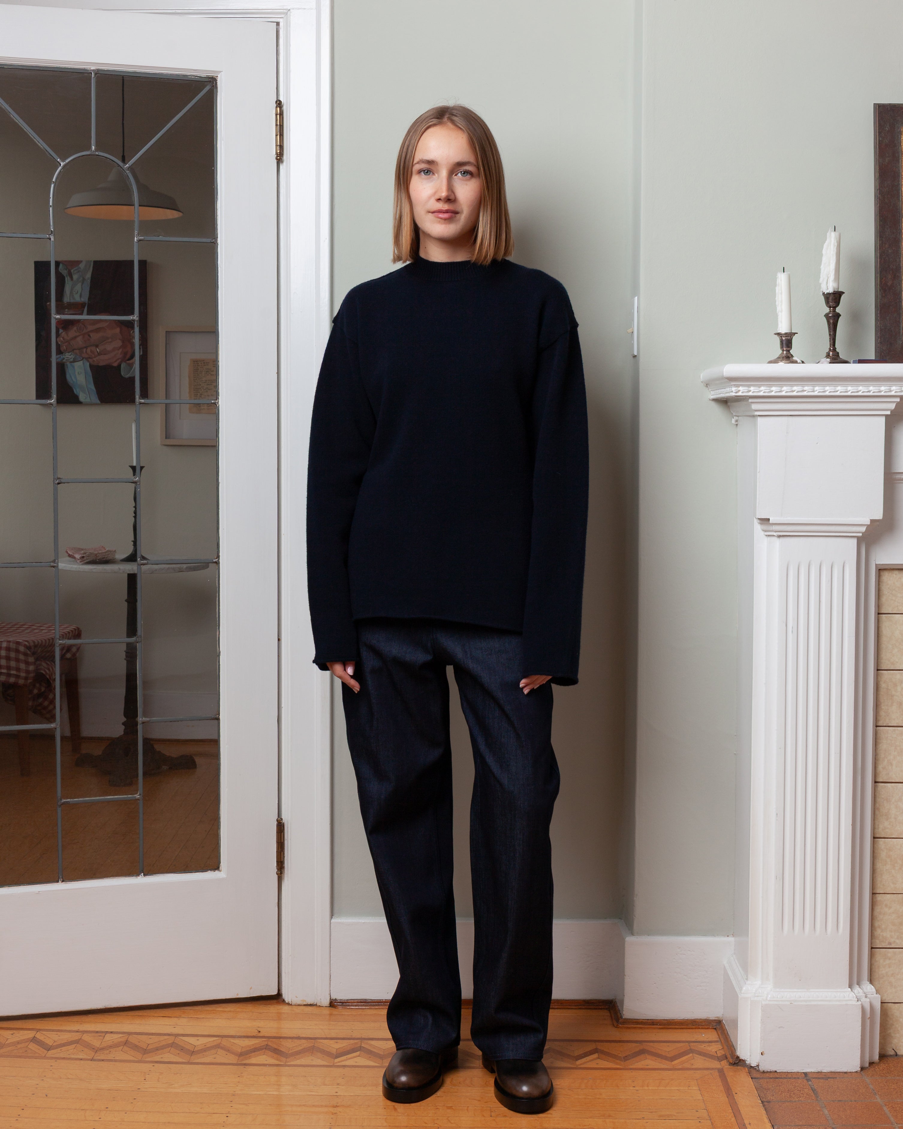 Memling Waisted Crewneck - Midnight