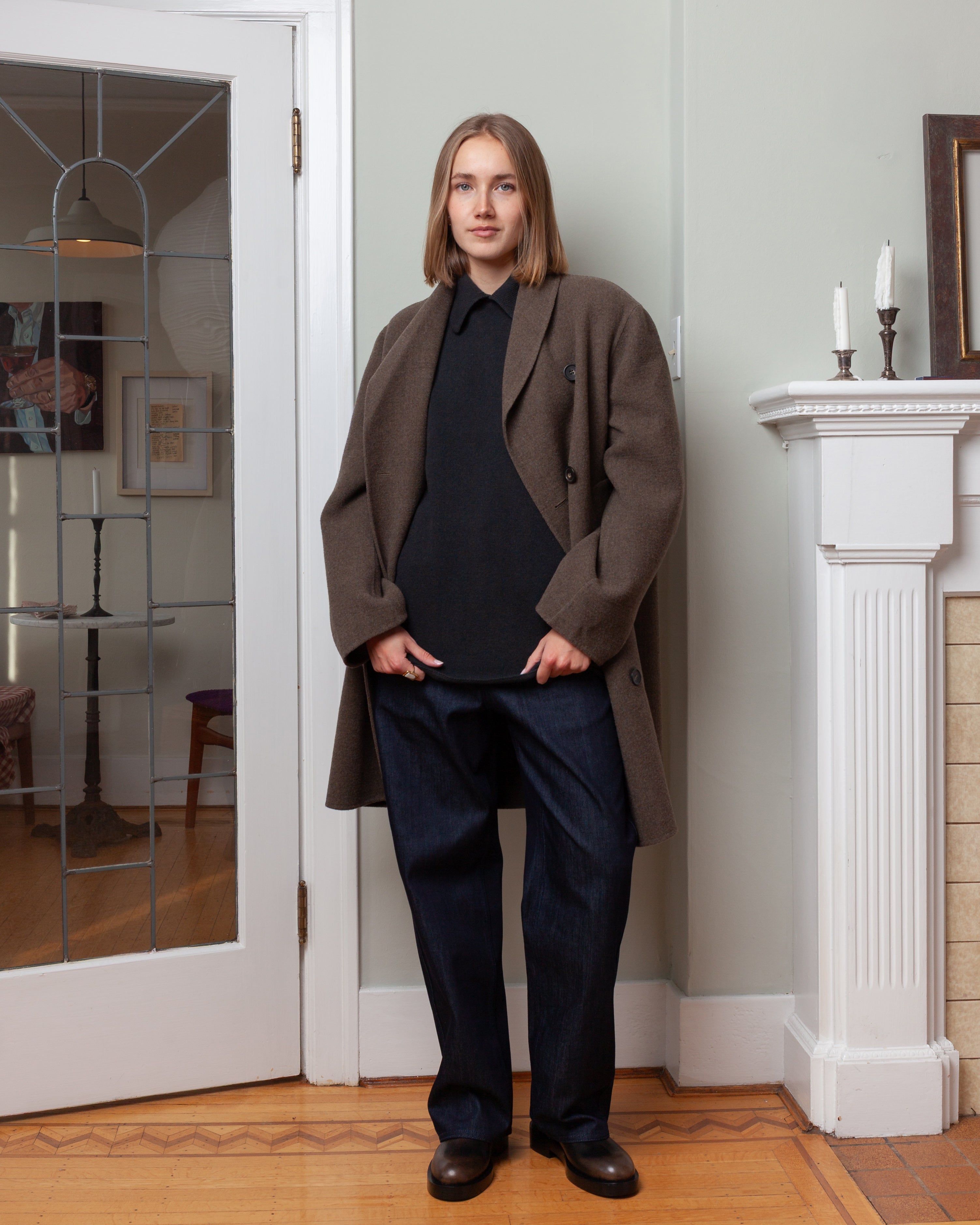 Cross Caban w/Shawl Collar - Mink