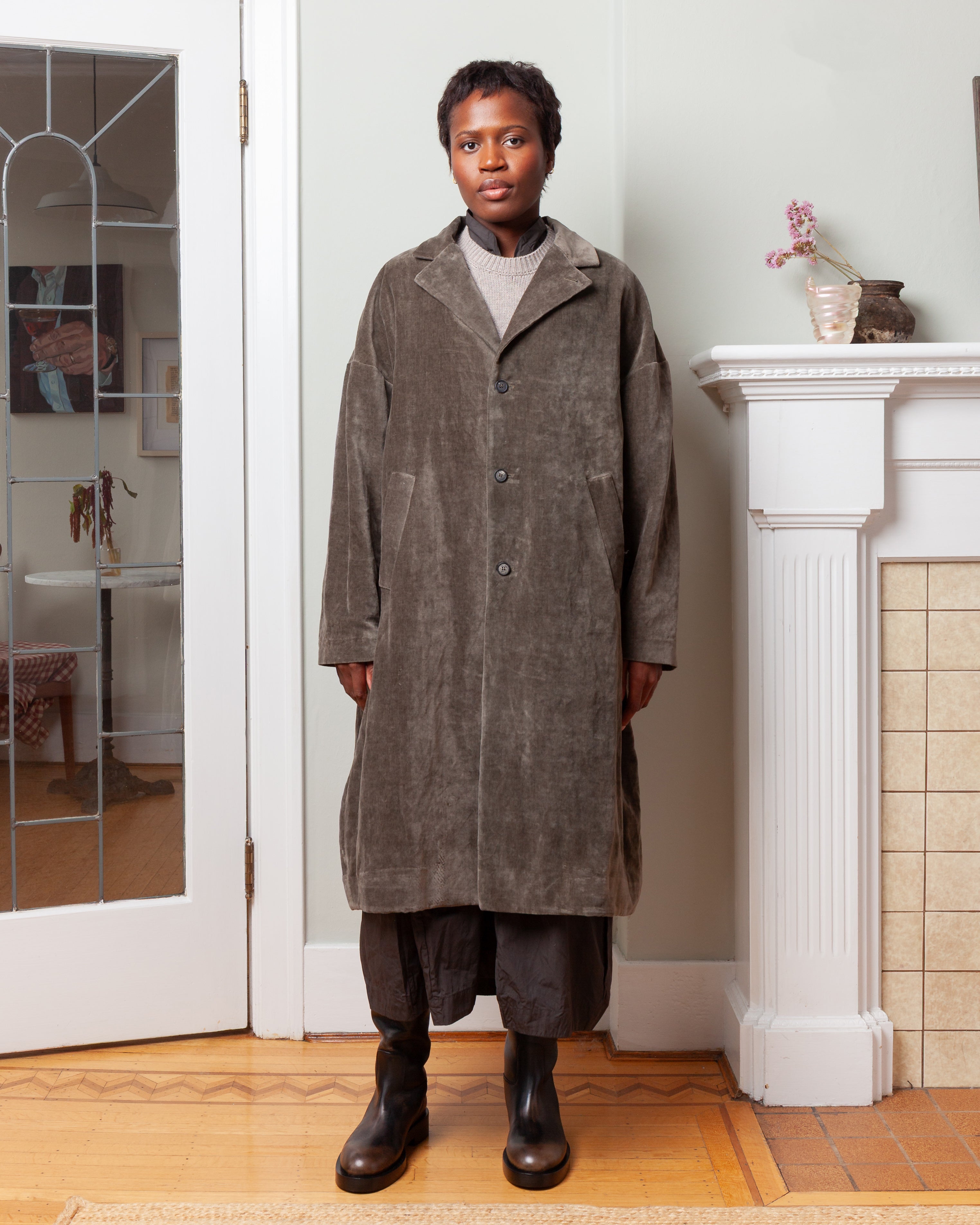 Cotton Millie Coat - Mud