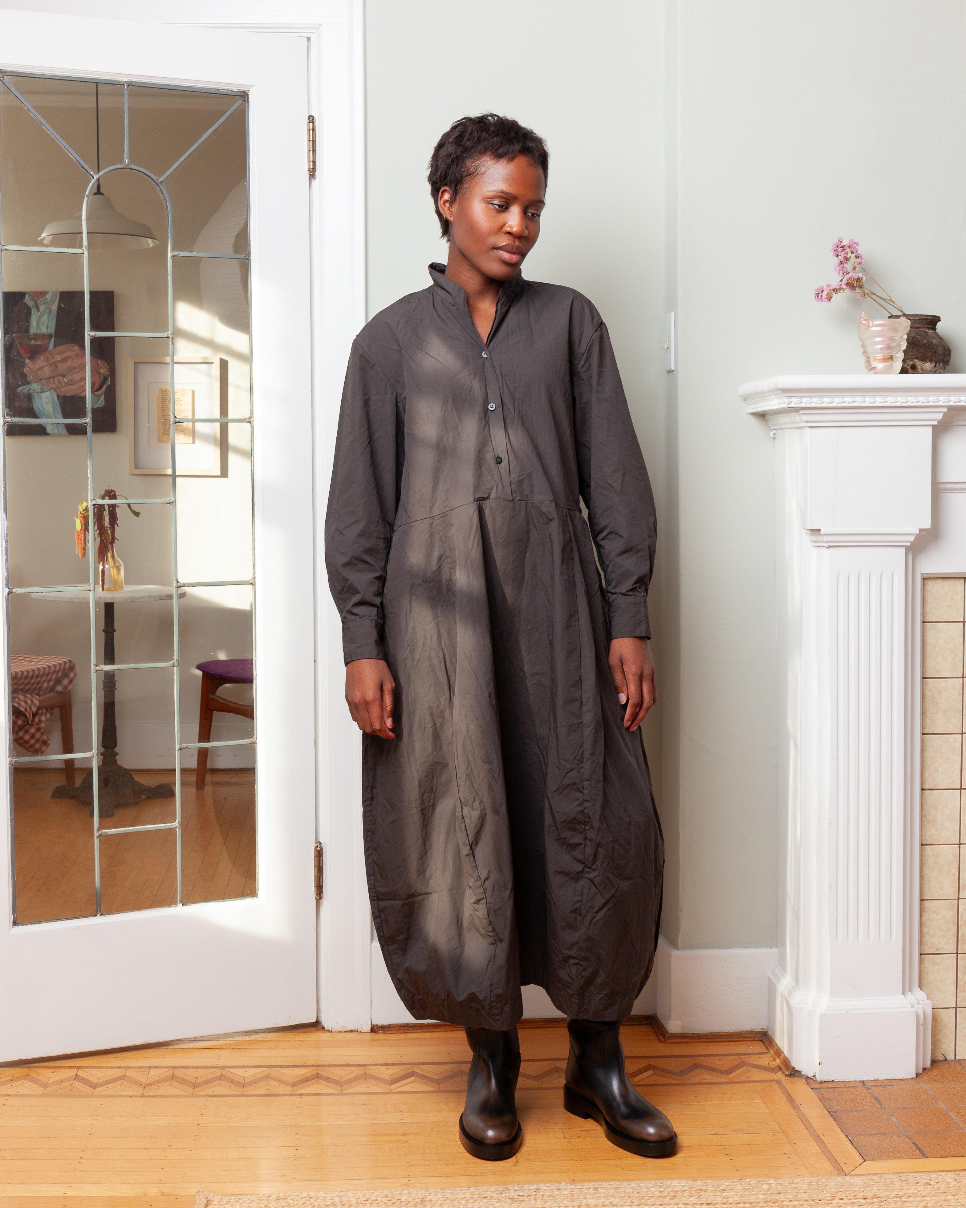 Cotton Letty Dress - Moss