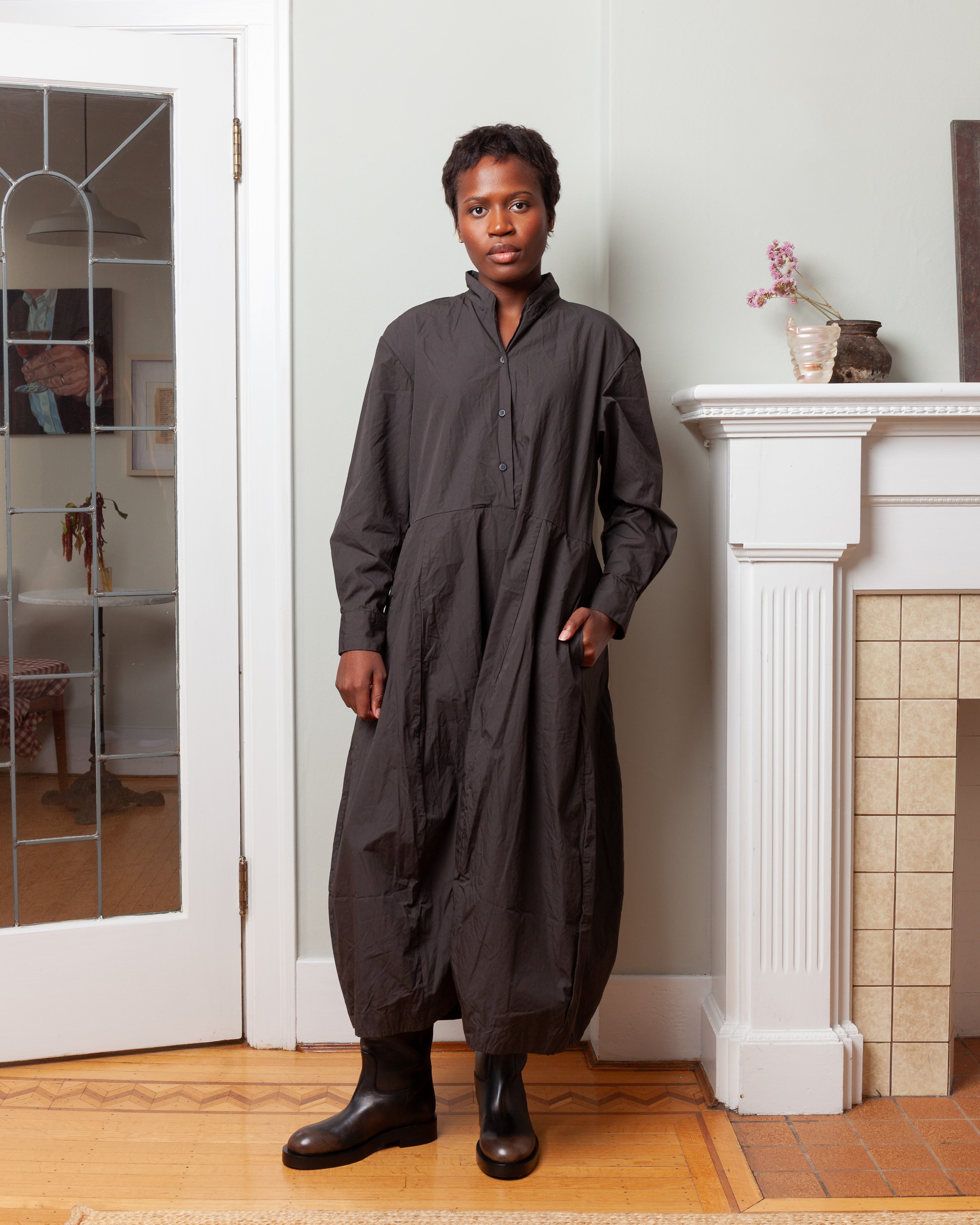 Cotton Letty Dress - Moss