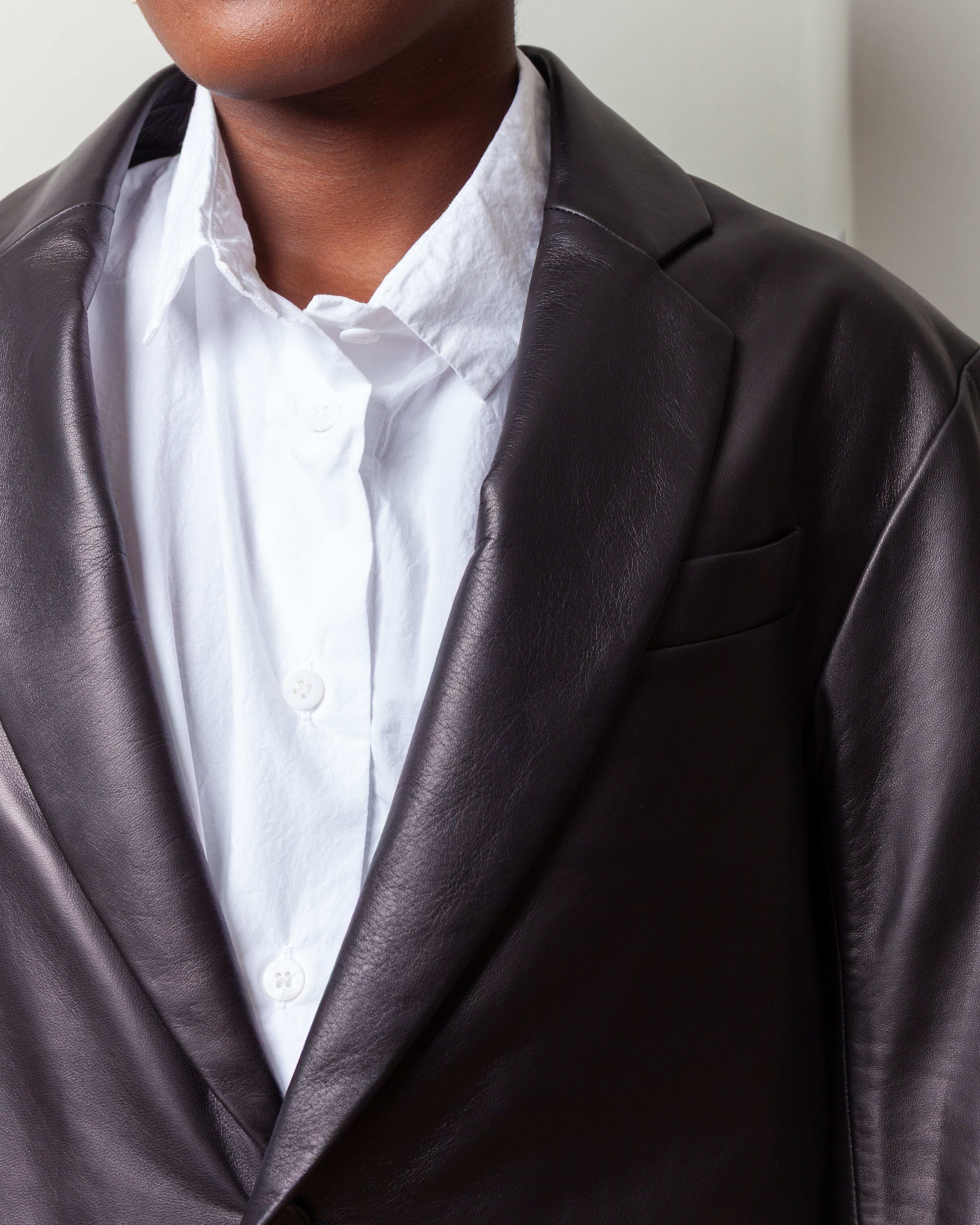 Leather Tobi Jacket - Black