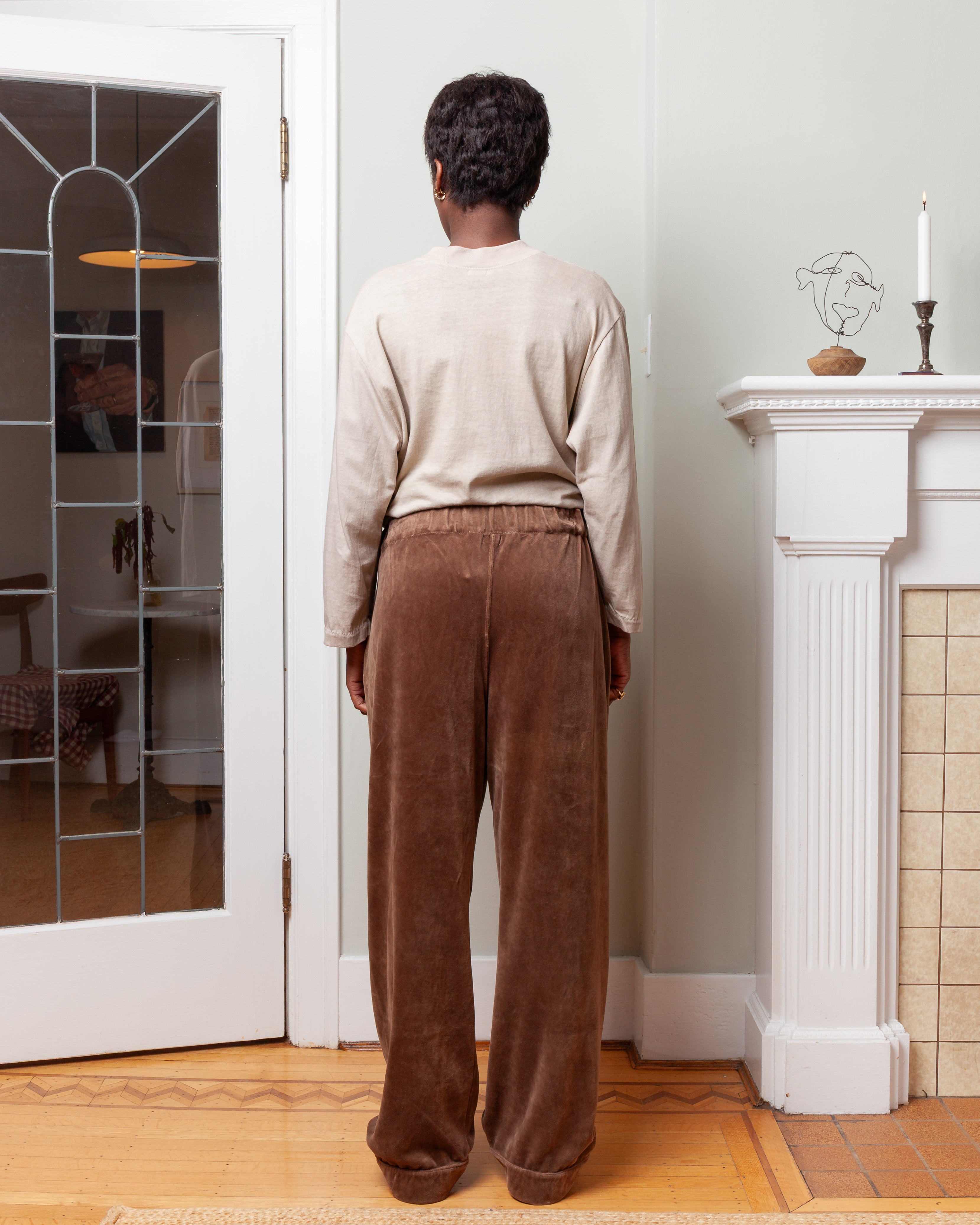 Modern Velvet Sweatpants - Shaved Coco