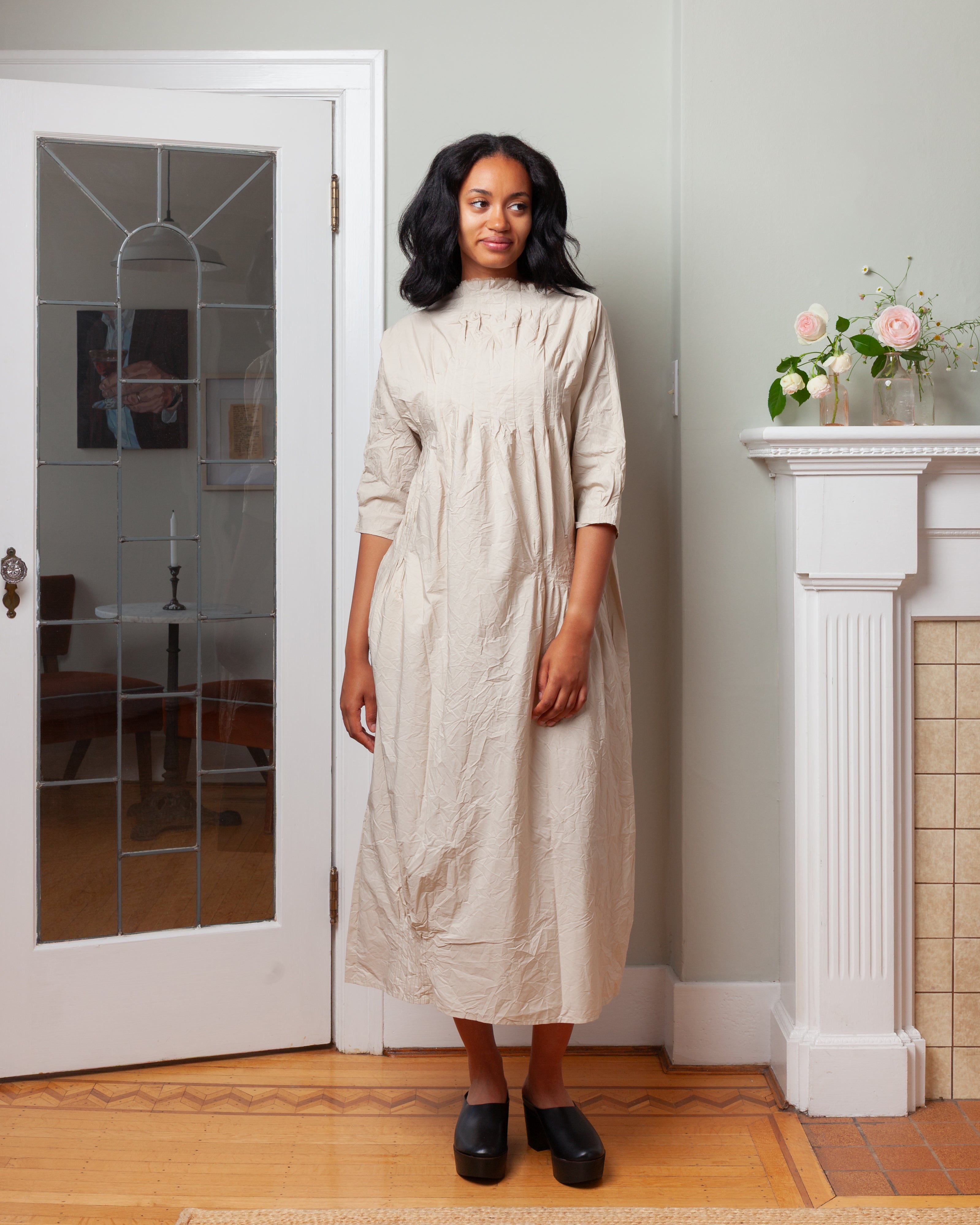 Daniela Gregis-Abito Dress Pagine Lavato - Light Natural-Dresses-Boboli-Vancouver-Canada