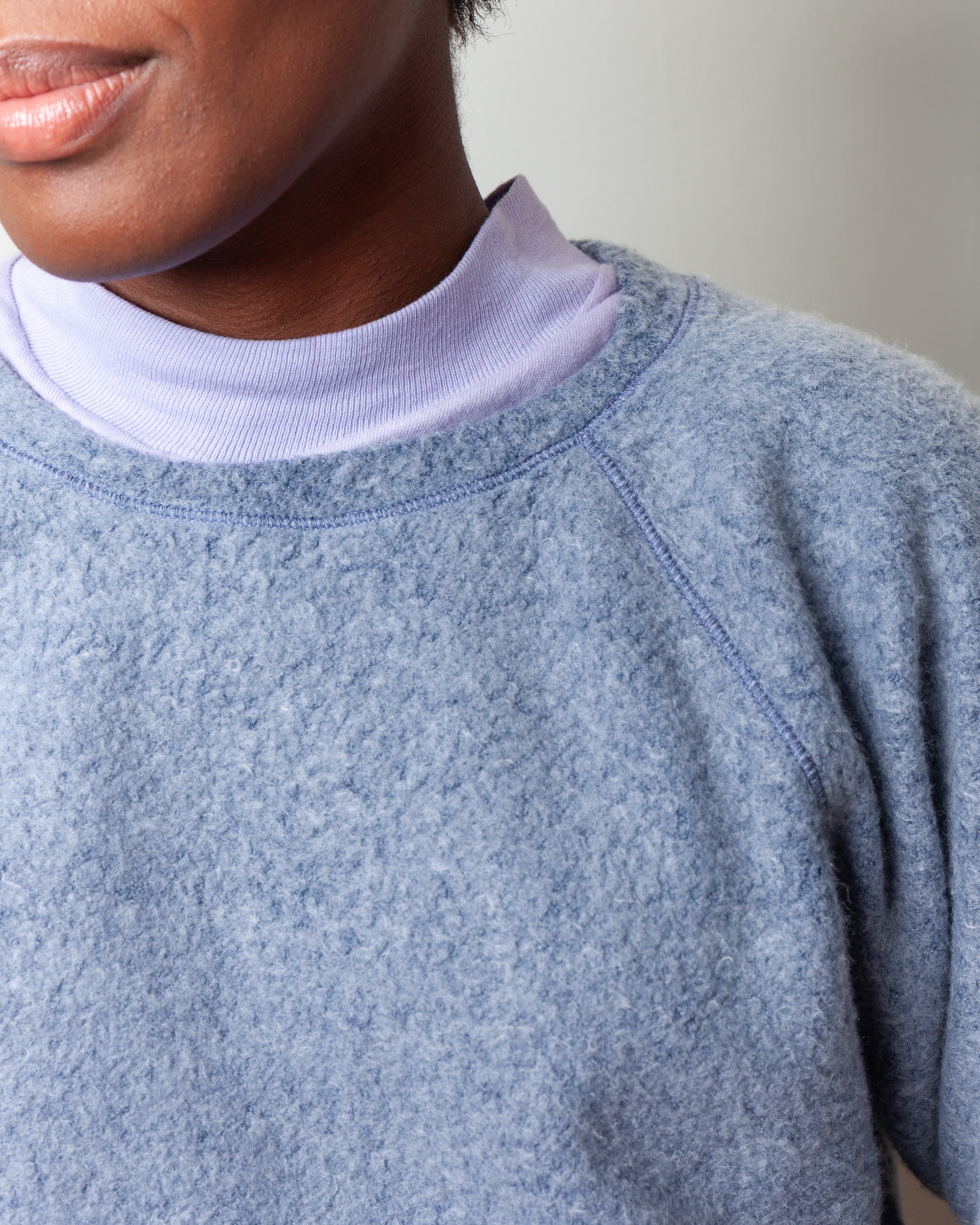 Raglan Lil Popcorn Sweater - Blue Horizon