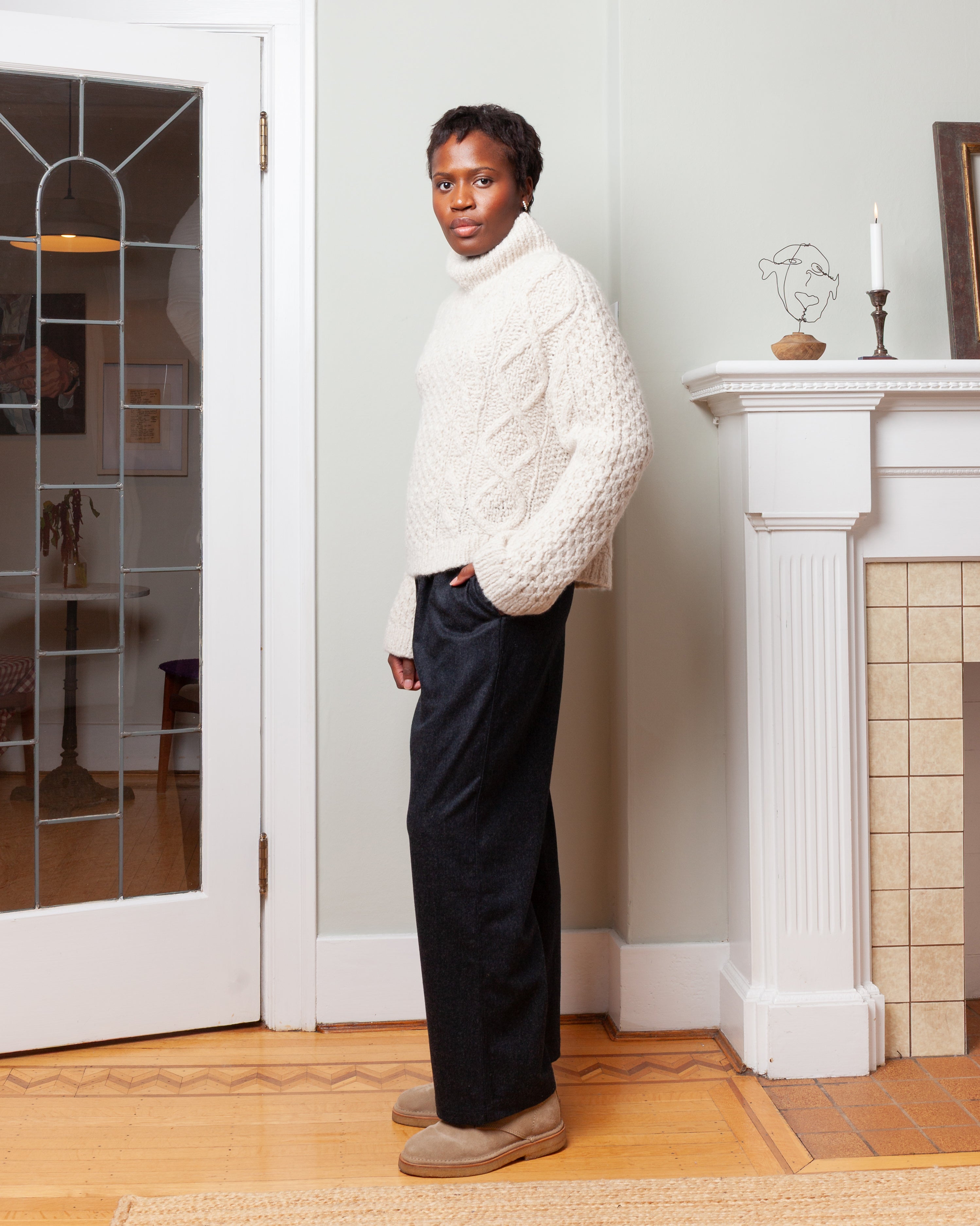 Wommelsdorff-Louise Cashmere Silk Sweater - Ivory-Sweaters-Boboli-Vancouver-Canada