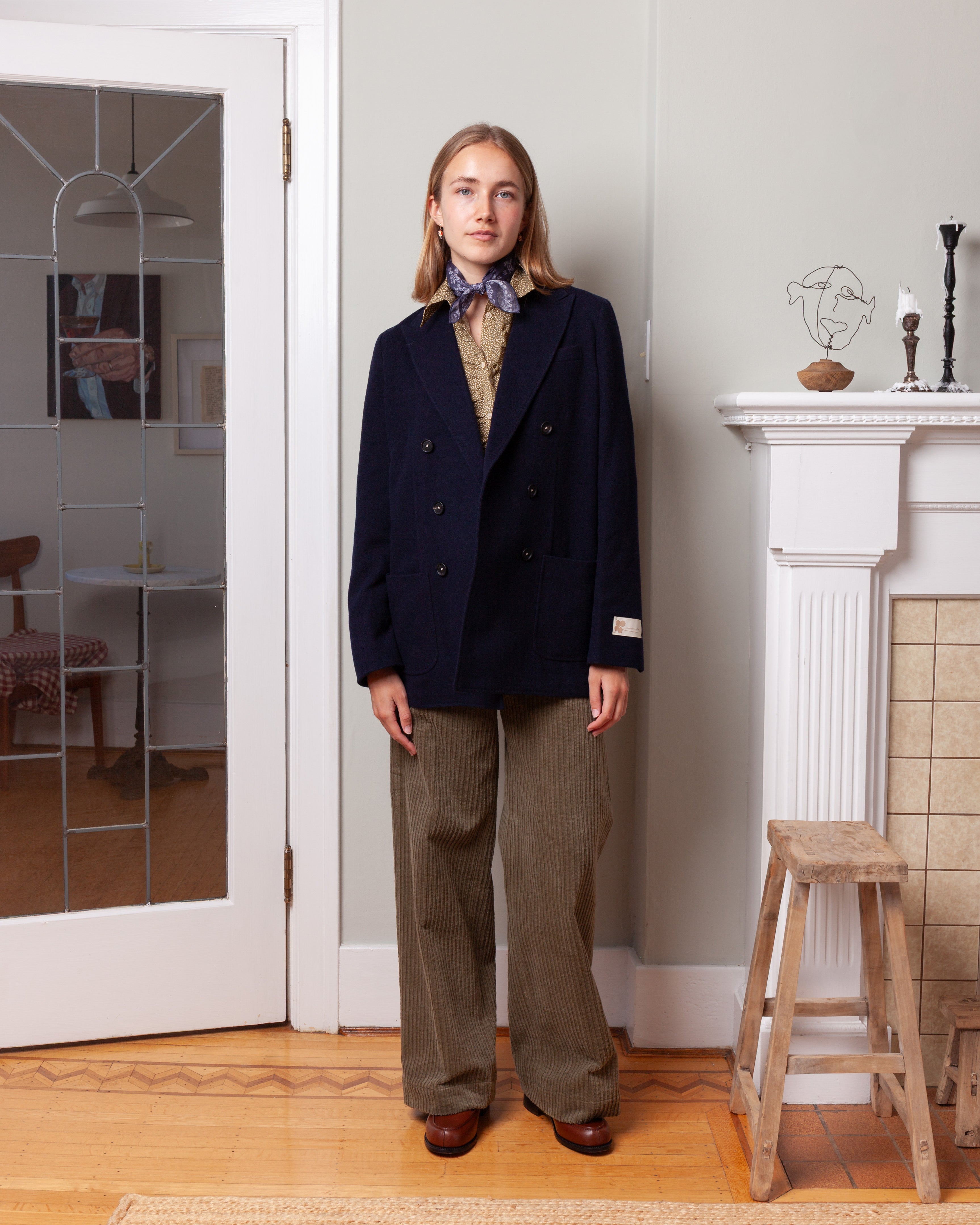 Massimo Alba-Charlotte D.B. Jacket - Dark Blue-Blazers-Boboli-Vancouver-Canada