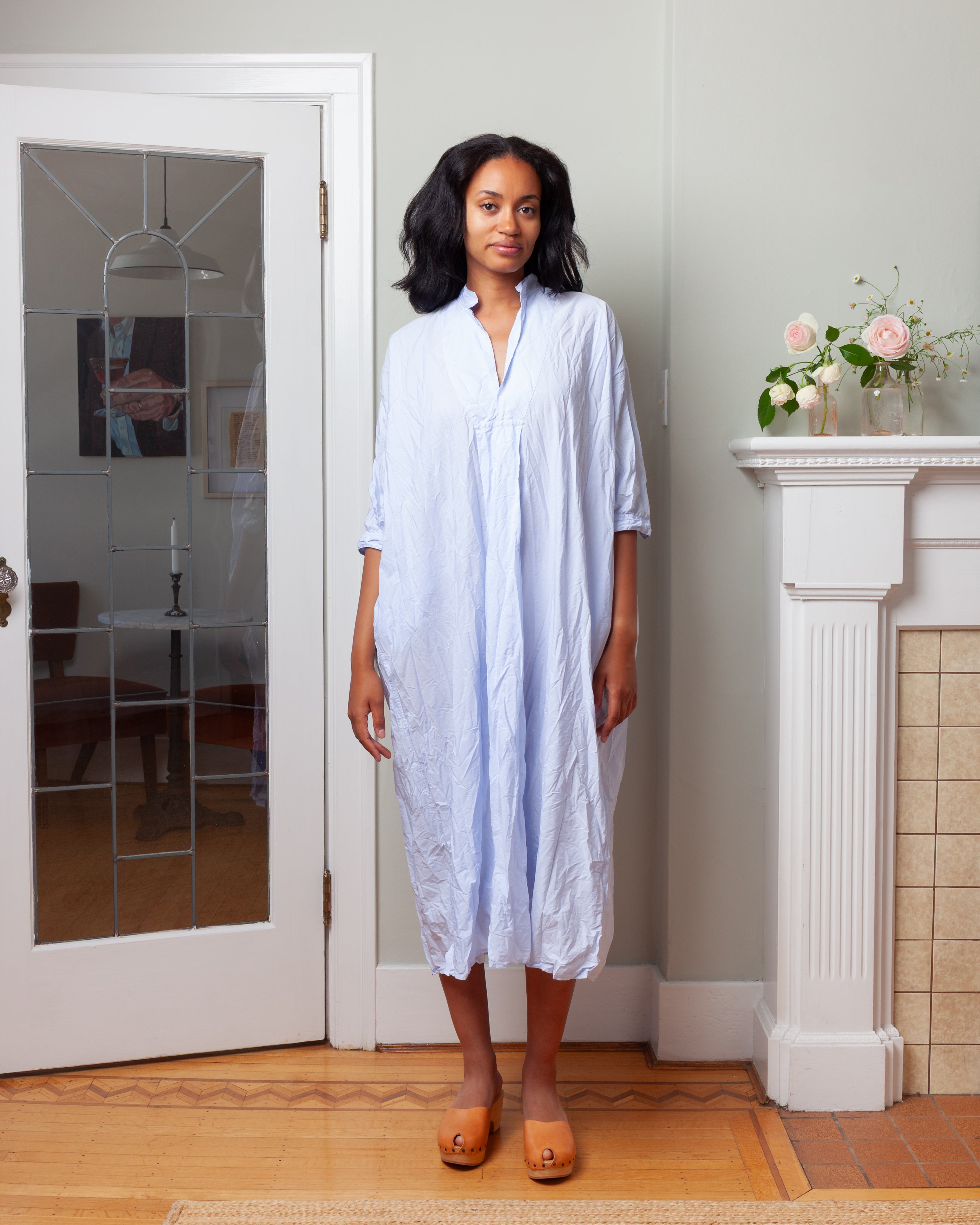 Daniela Gregis-Camicione Shirt Kora Lungo Lavato - Light Blue-Shirts-Boboli-Vancouver-Canada