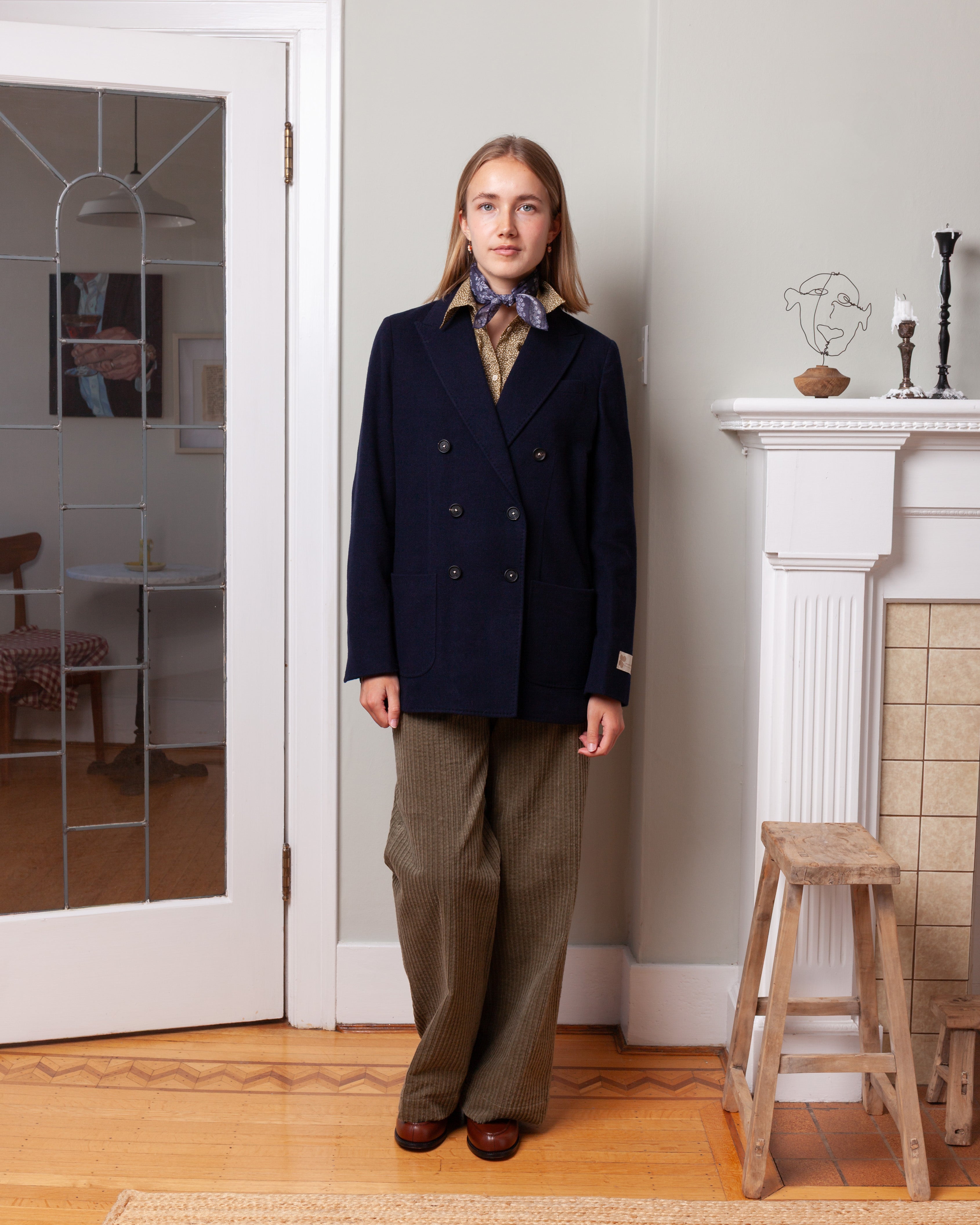 Massimo Alba-Charlotte D.B. Jacket - Dark Blue-Blazers-Boboli-Vancouver-Canada