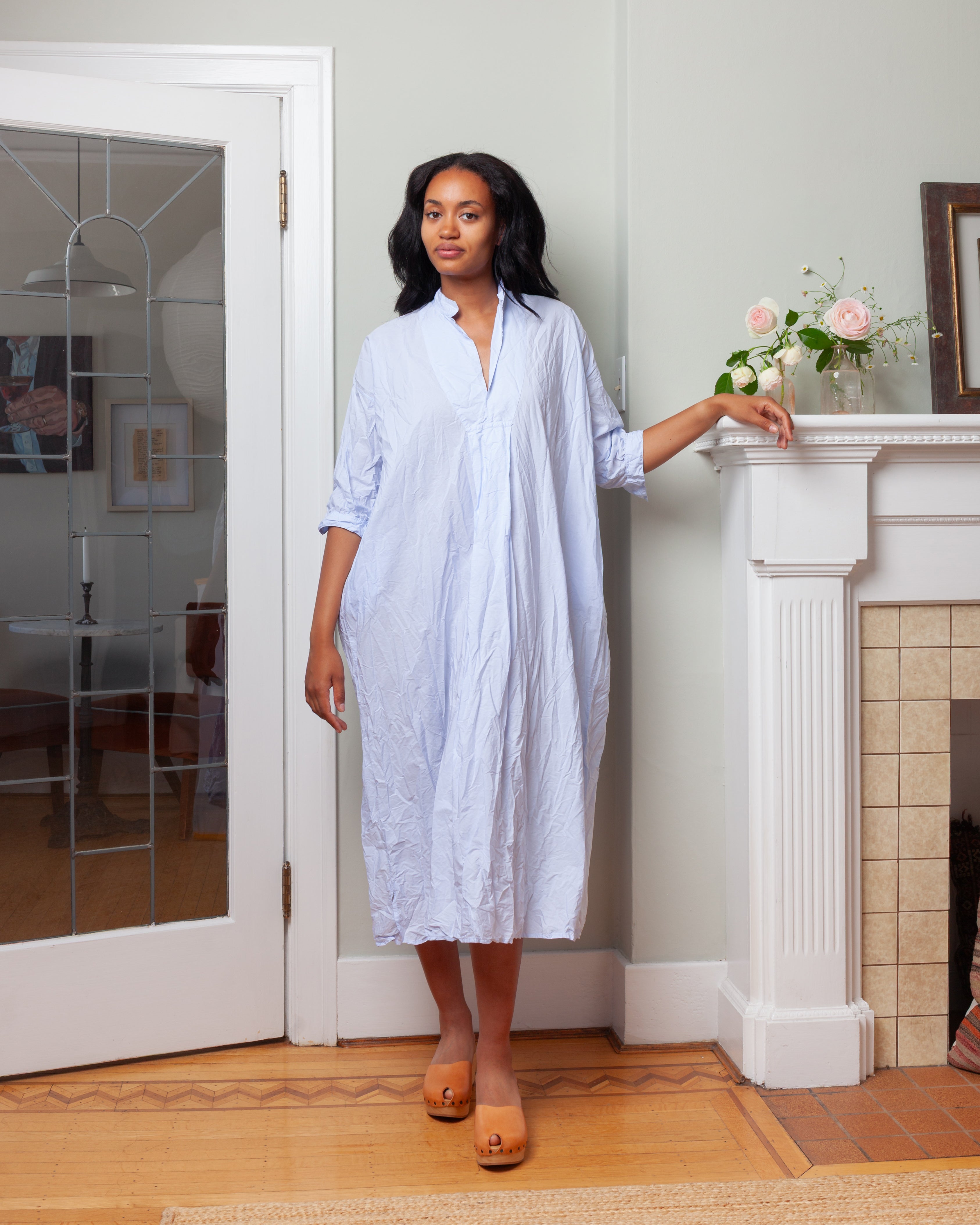 Daniela Gregis-Camicione Shirt Kora Lungo Lavato - Light Blue-Shirts-Boboli-Vancouver-Canada