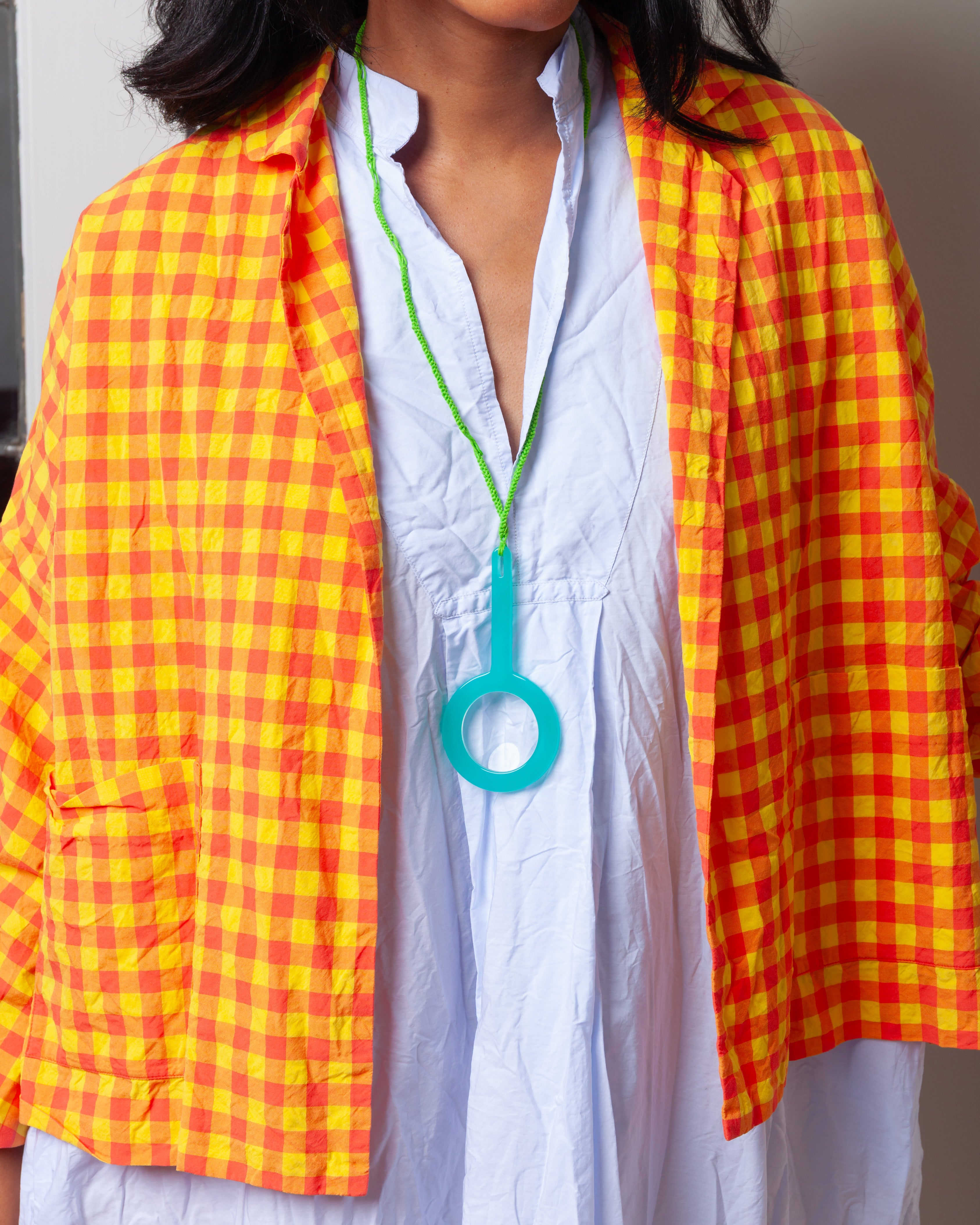 Daniela Gregis-Ciondolo Pendant Lente Ma - Aqua-Accessories-Boboli-Vancouver-Canada