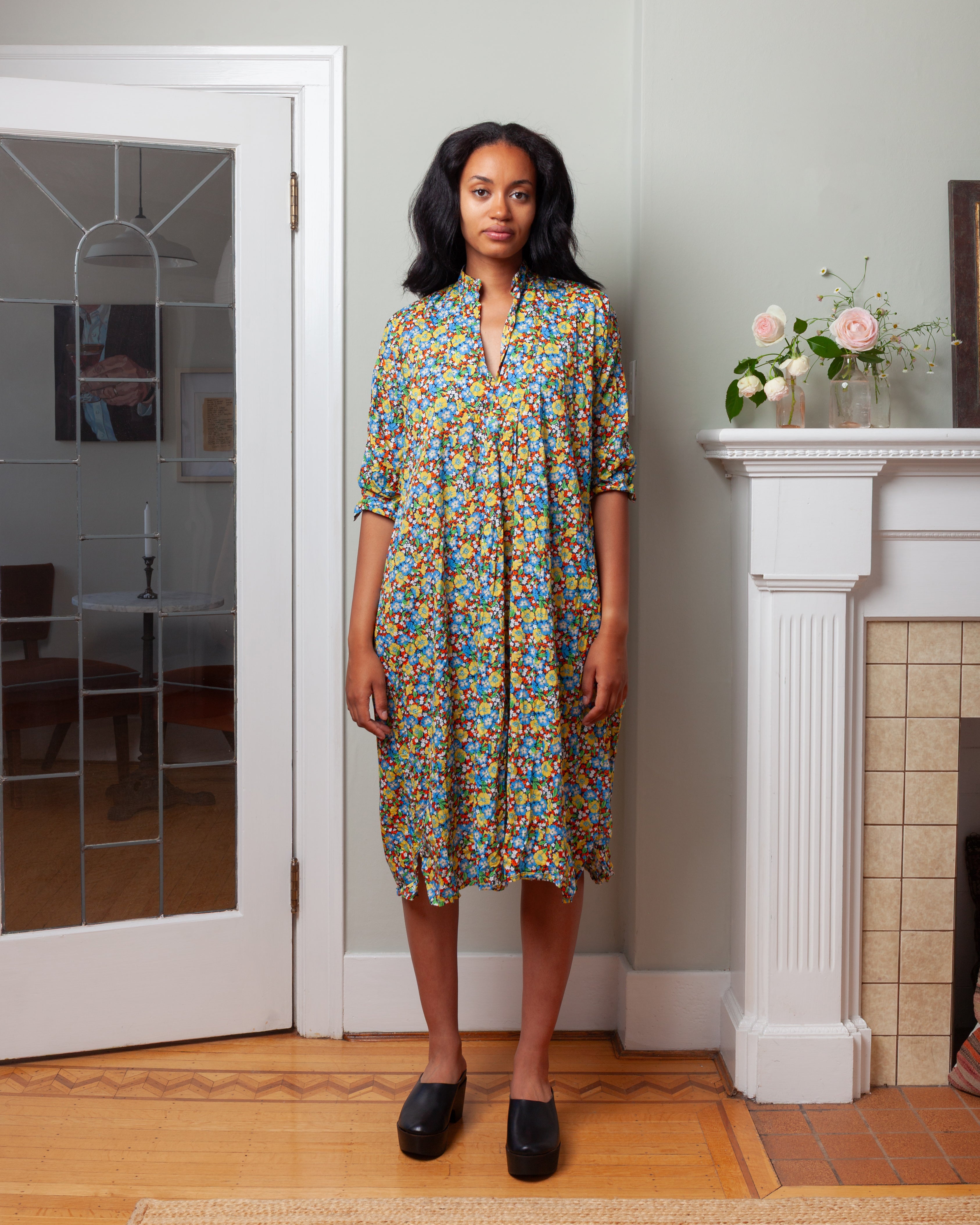 Daniela Gregis-Camicione Shirt Kora Medio 115 Lavato - Small Flowers-Shirts-Boboli-Vancouver-Canada