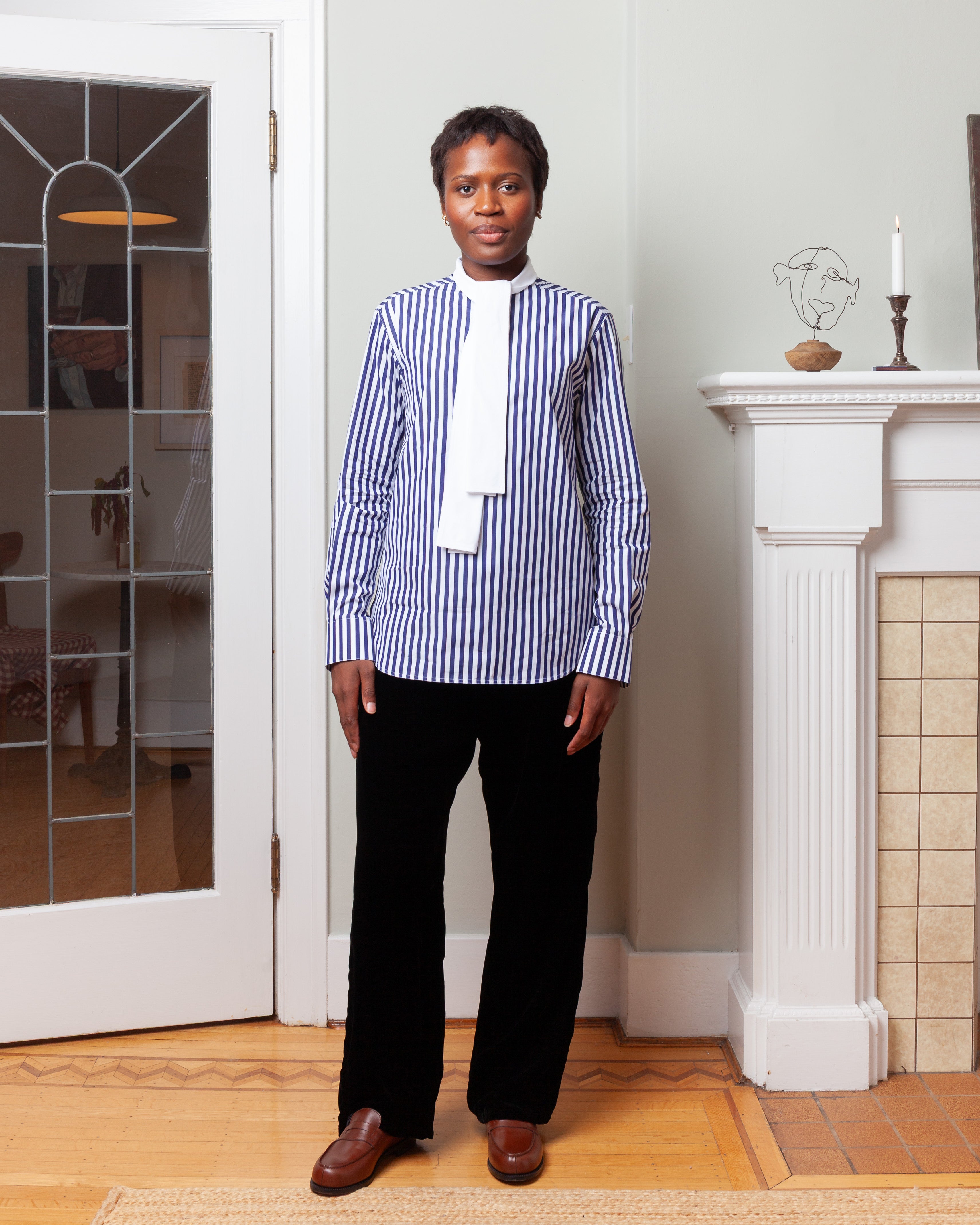 Chemise Lavaliere - Butcher's Stripe