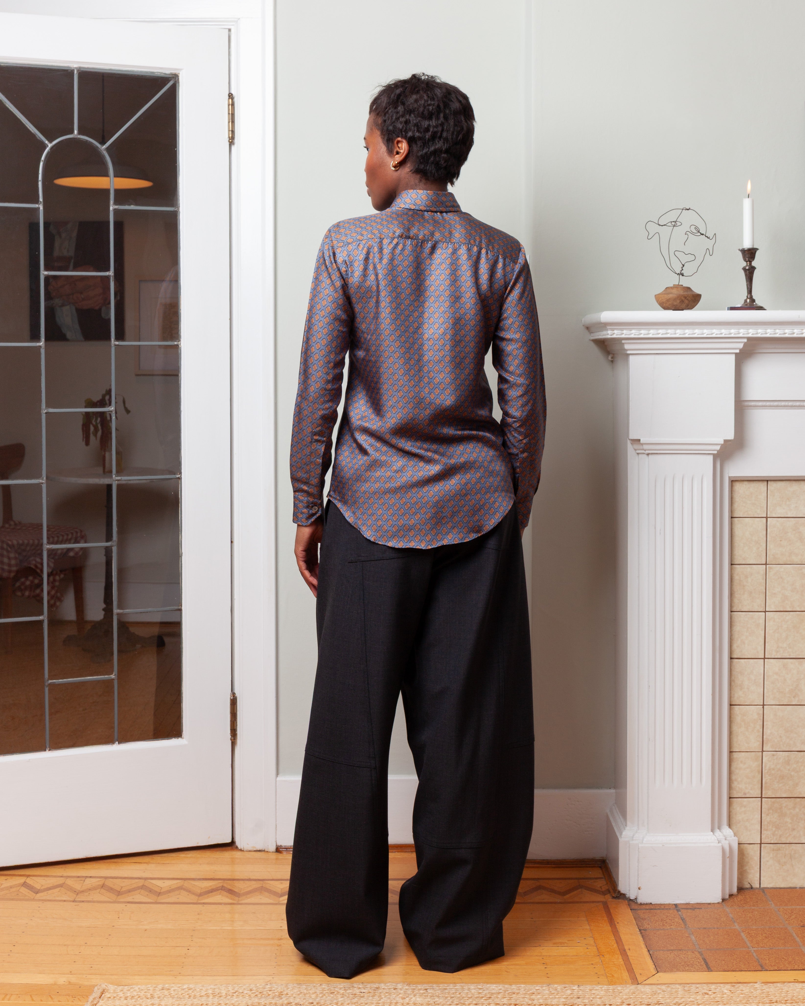 Classic Blended Shirt - Brown/Grey