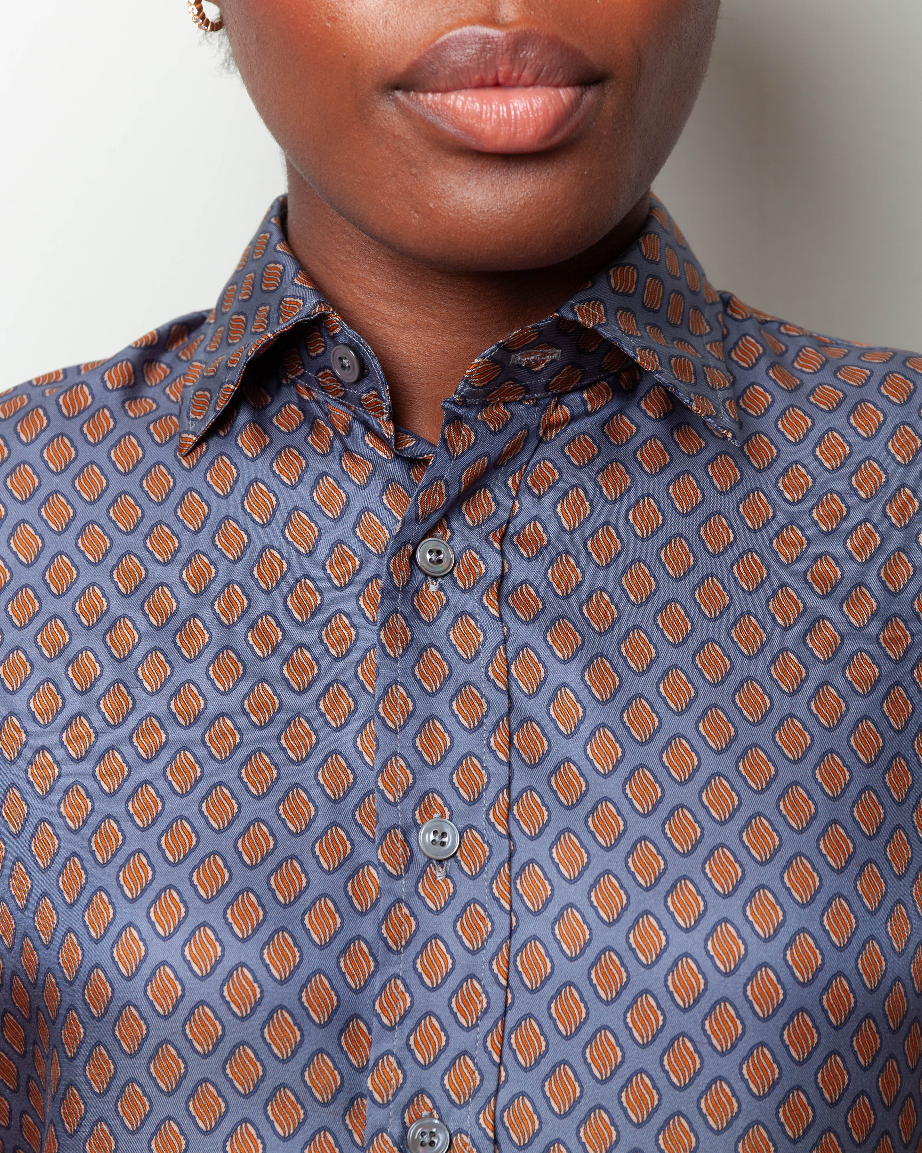 Classic Blended Shirt - Brown/Grey