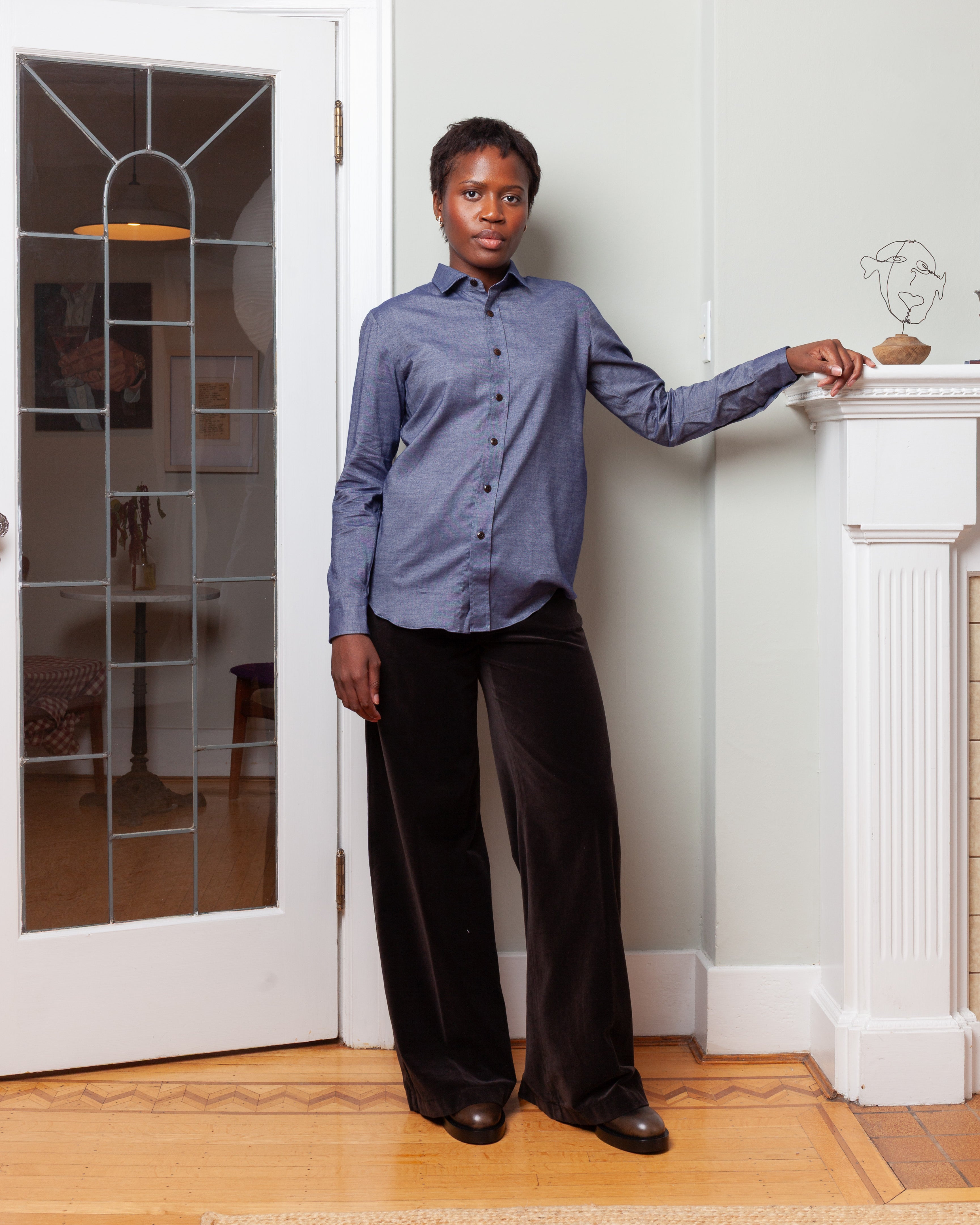 Classic Cotton Shirt - Denim Blue