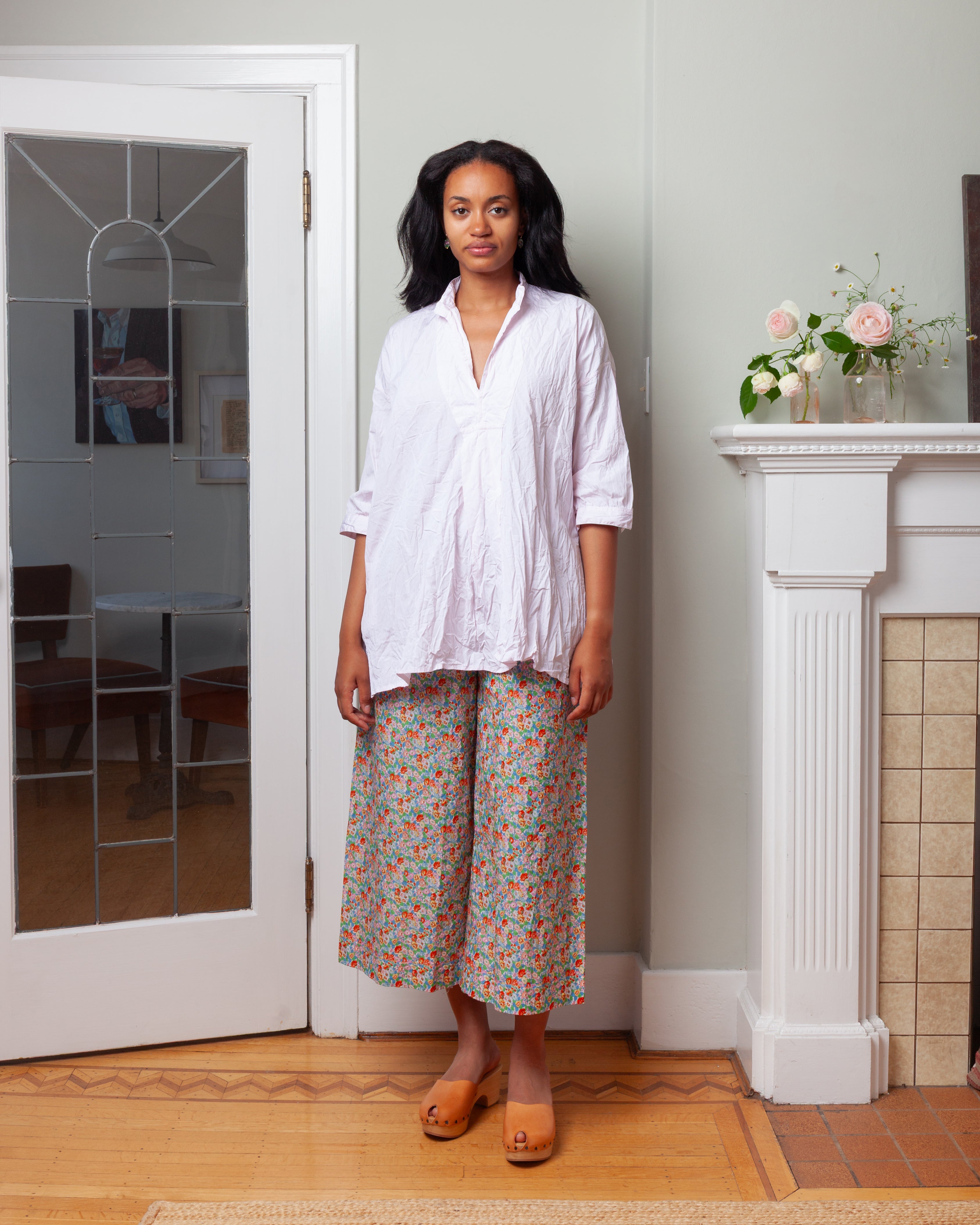 Daniela Gregis-Camicione Shirt Kora Estate Lavato - Pink Stripes-Shirts-Boboli-Vancouver-Canada