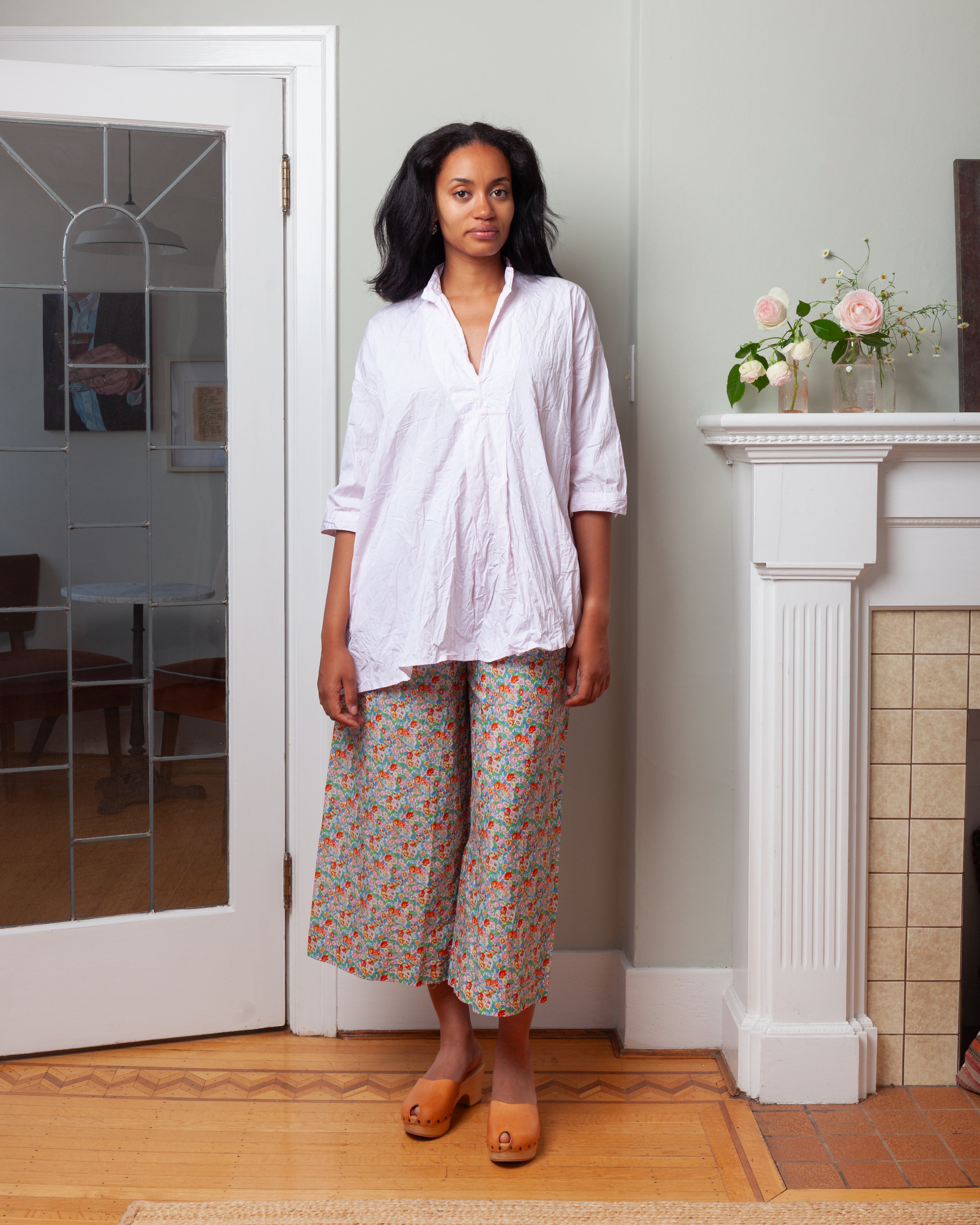 Daniela Gregis-Camicione Shirt Kora Estate Lavato - Pink Stripes-Shirts-Boboli-Vancouver-Canada