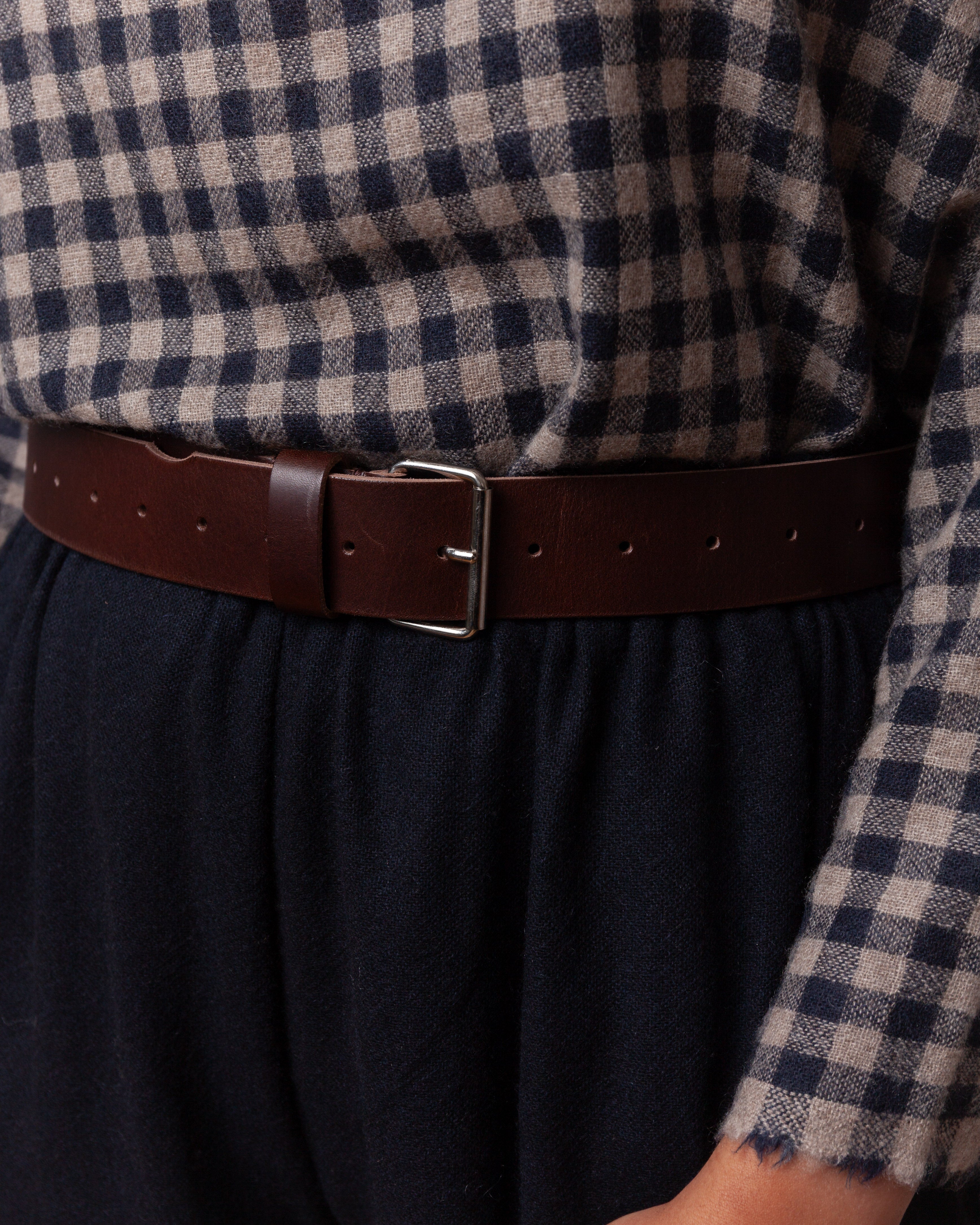 Daniela Gregis-Leather Belt - Dark Brown-Belts-Boboli-Vancouver-Canada
