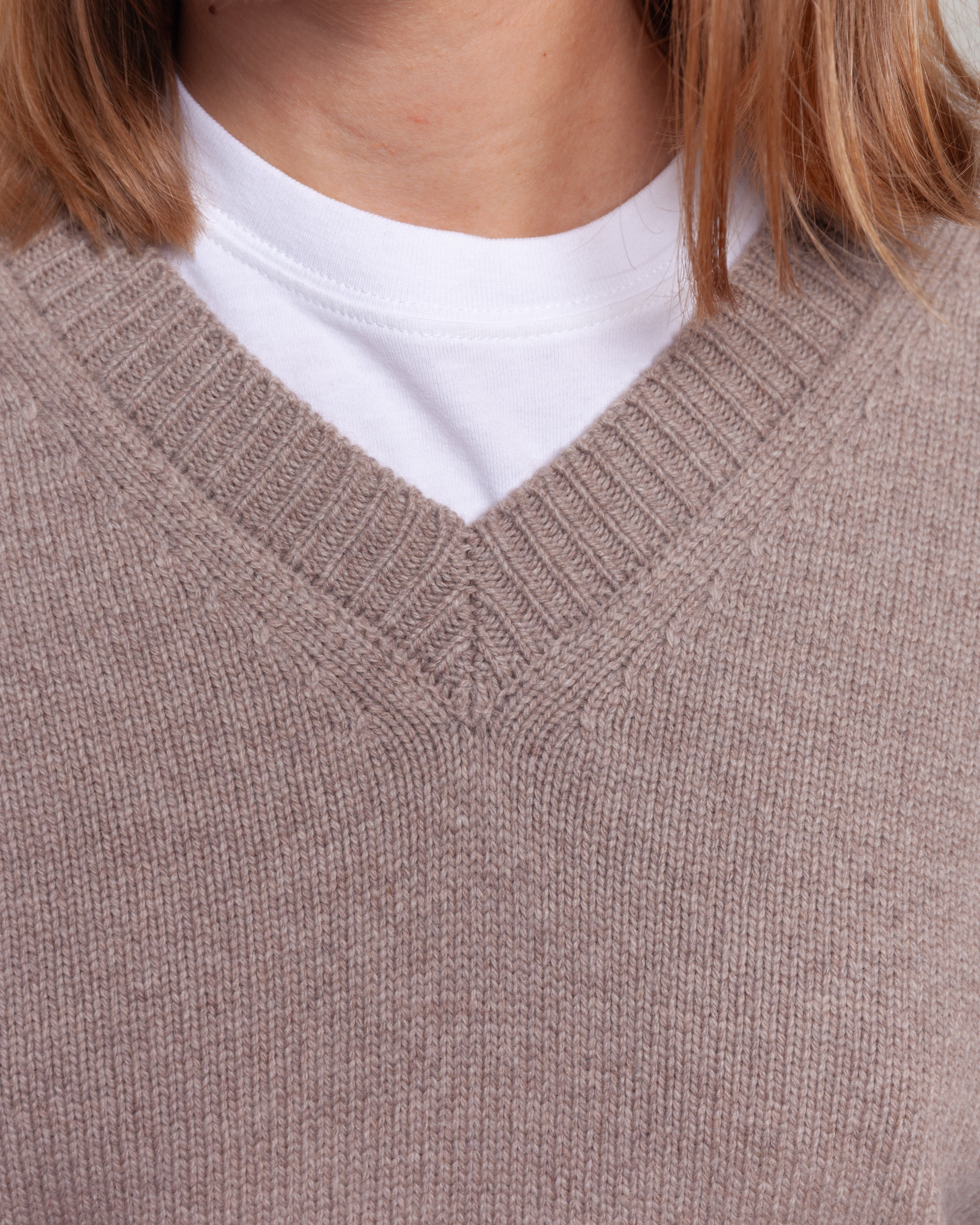 Rohe-Sleeve Wrap Jumper - Taupe Melange-Sweaters-Boboli-Vancouver-Canada