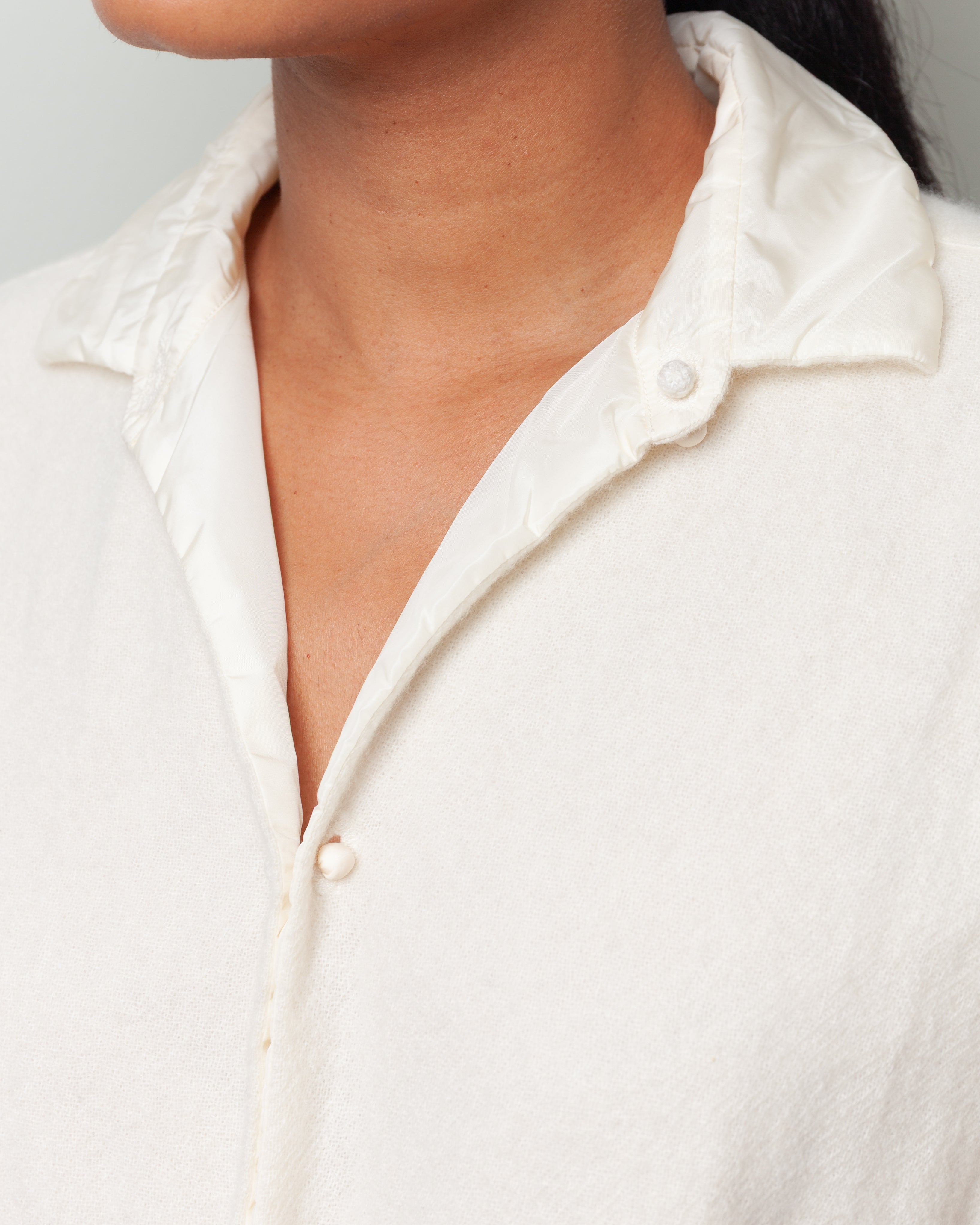 Daniela Gregis-Wide Double Wash Shirt - White Ivory-Shirts-Boboli-Vancouver-Canada