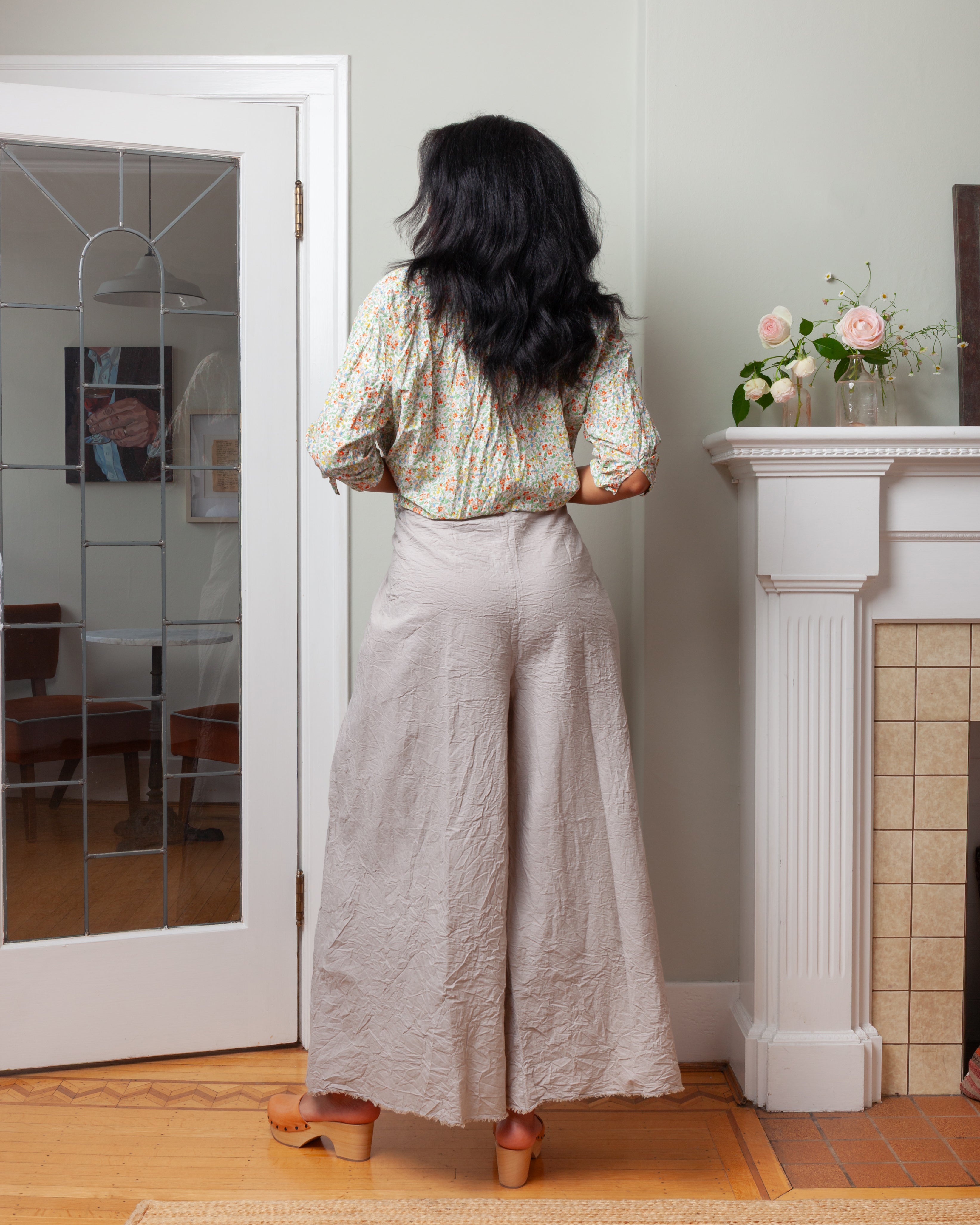 Daniela Gregis-Pantalone Trousers Tognon Tasche Largo Cm Fondo 105 Lavato - Natural-Pants-Boboli-Vancouver-Canada