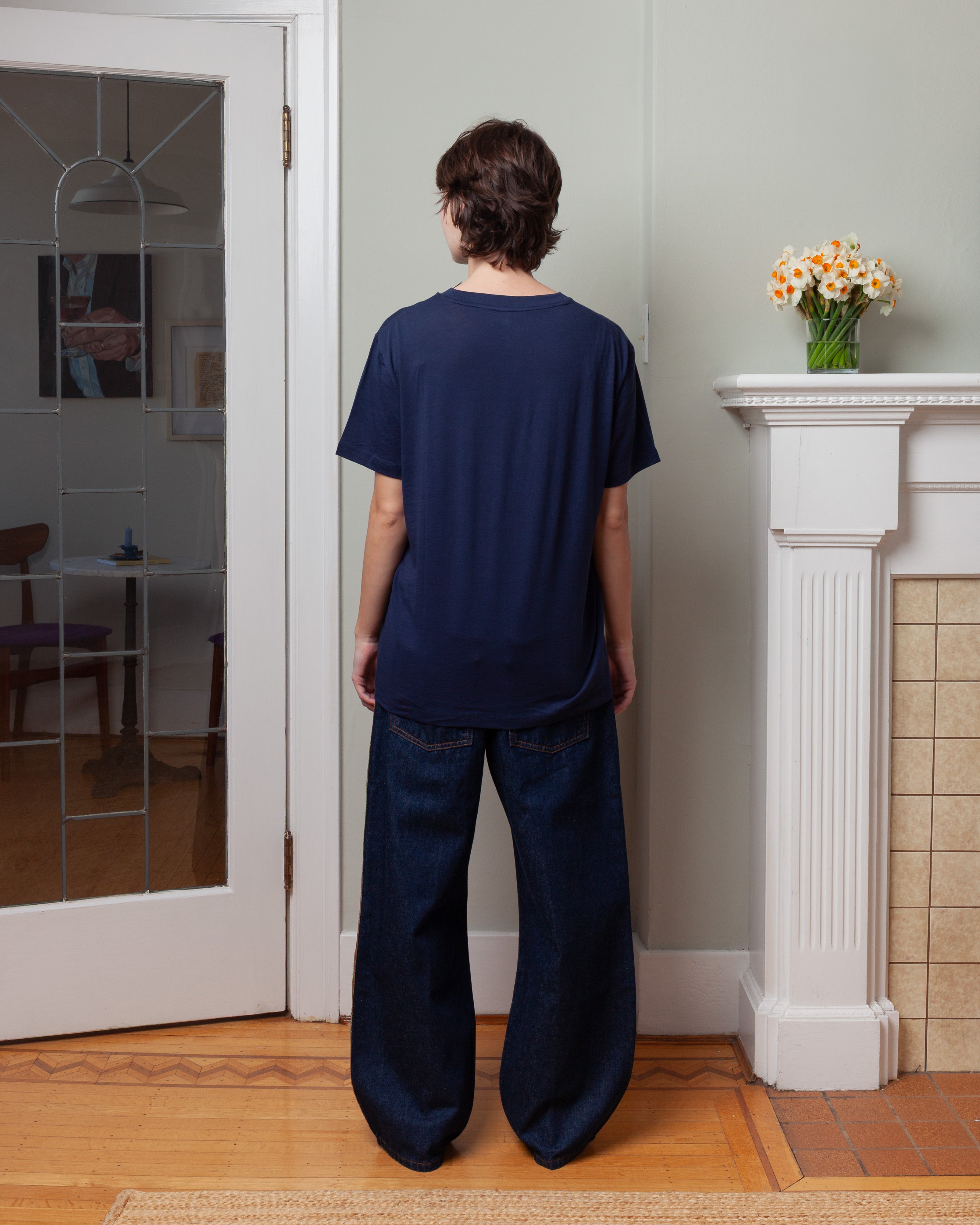 Round Neck S.S. T-Shirt - Navy